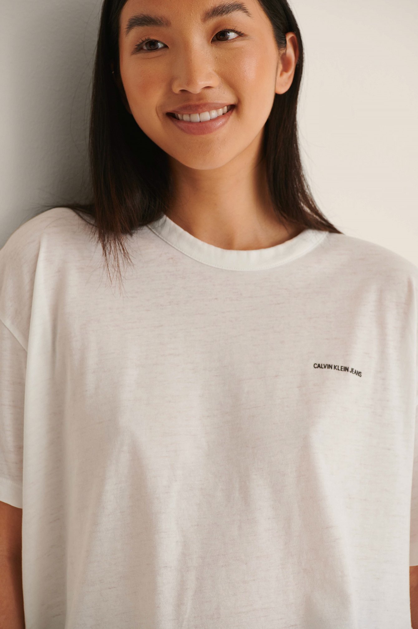 Bright White Burn Out Oversized Tee