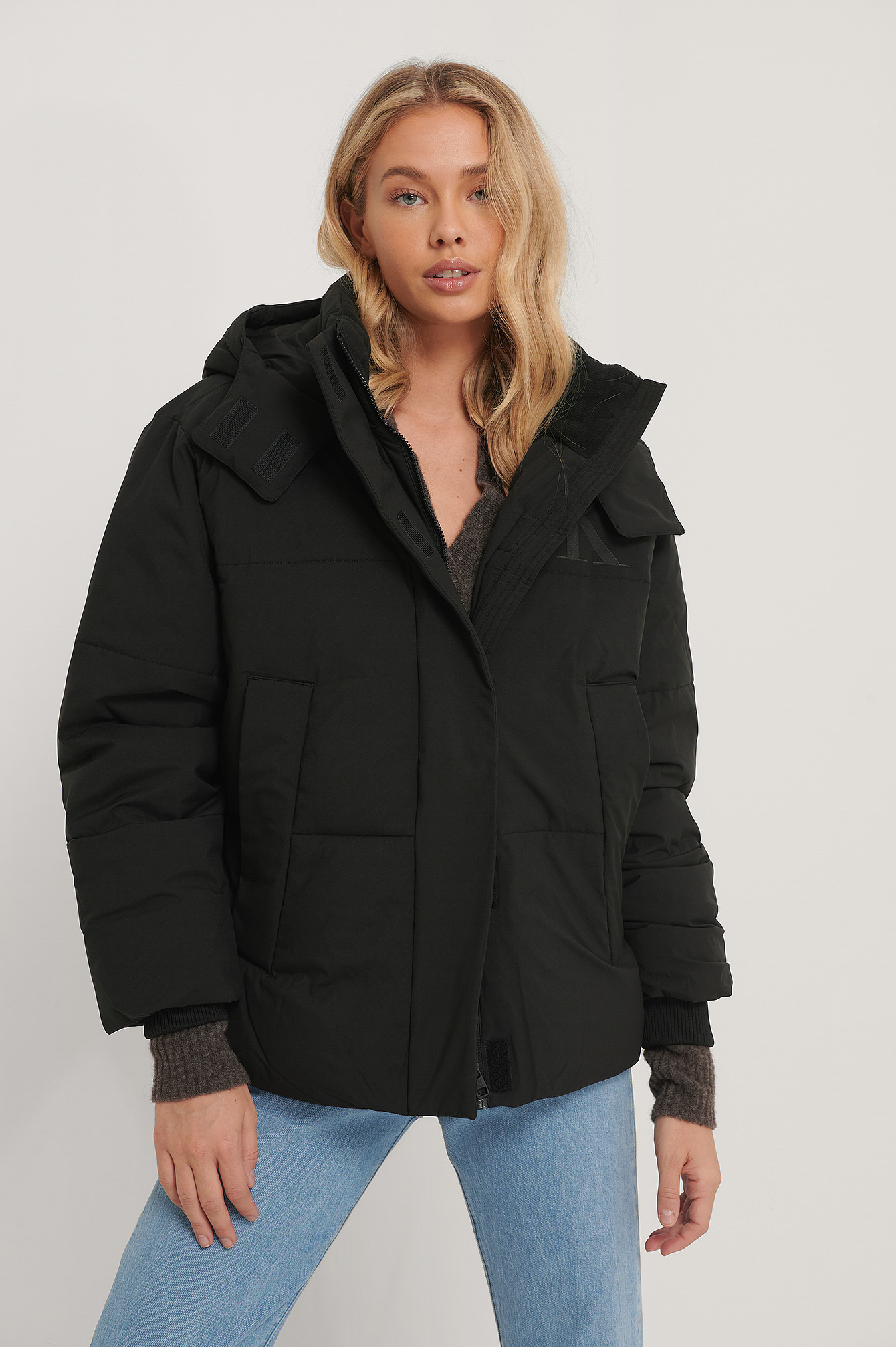 ck long puffer jacket
