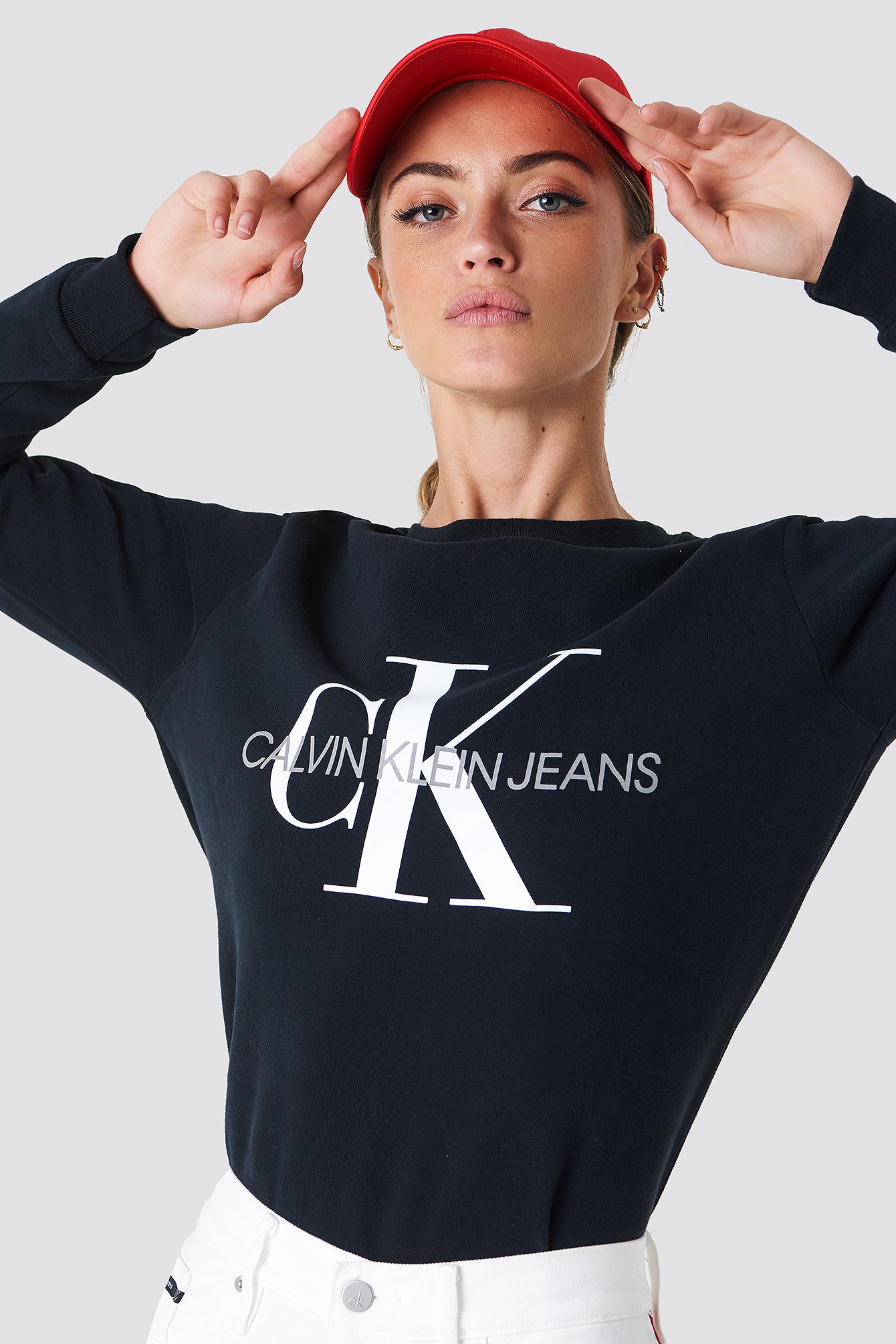 CK Black Core Monogram Logo Sweatshirt