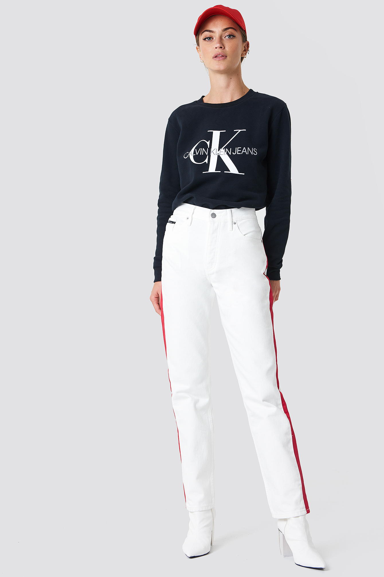 CK Black Core Monogram Logo Sweatshirt