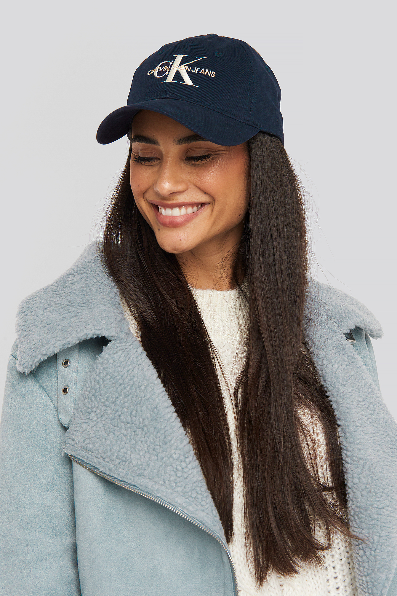 J Embroidery Monogram Cap Navy