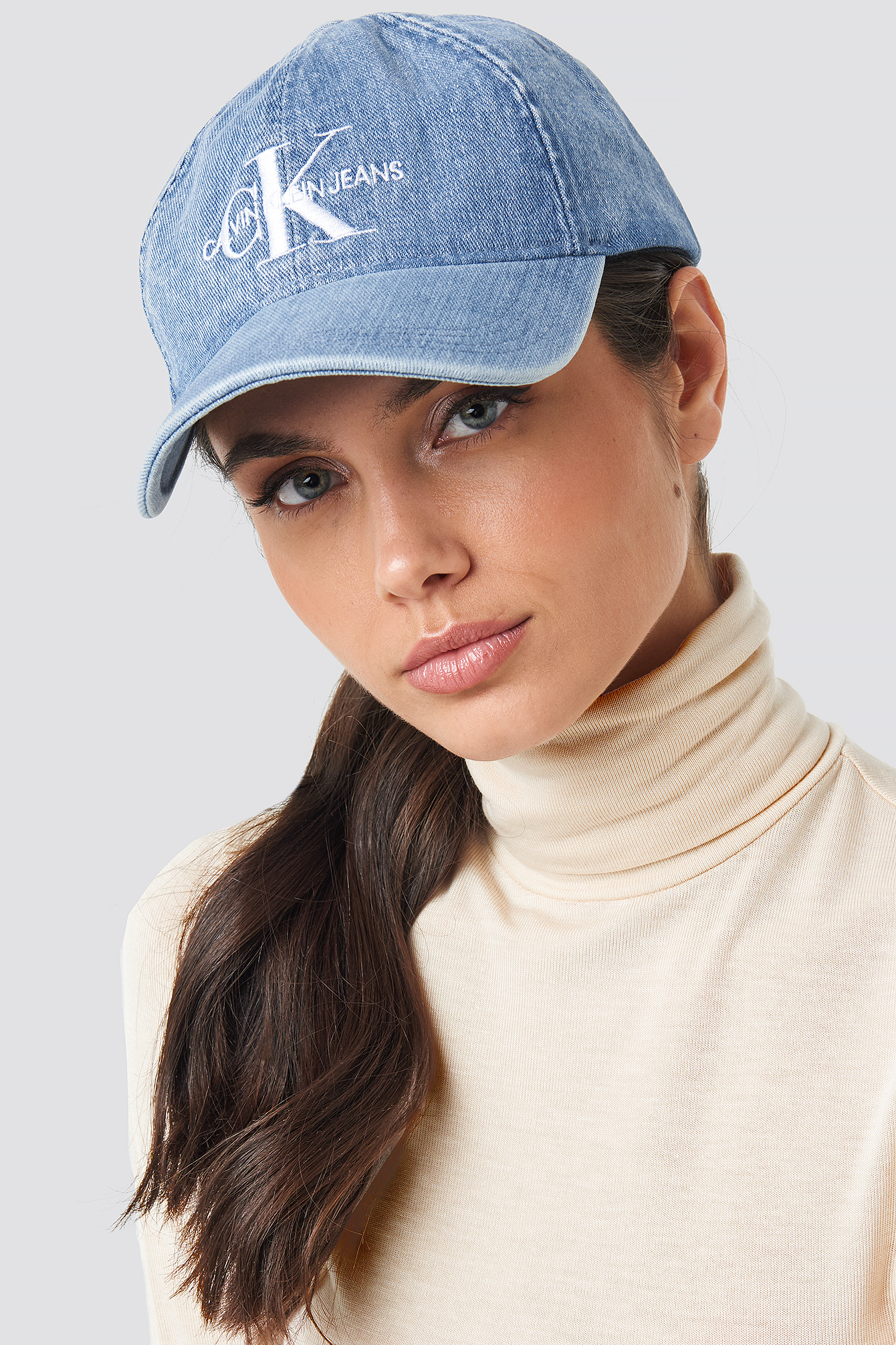 J Monogram Denim Cap Light Wash