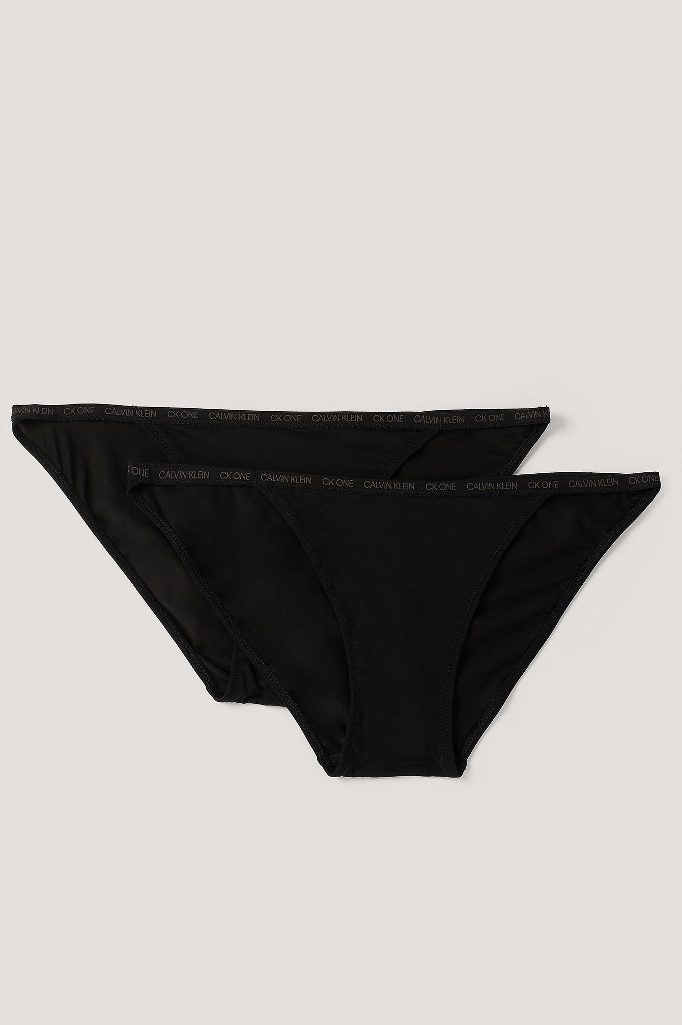 Satin String Bikini Panty · Black & White · 2 Pack · Retro · S/5 
