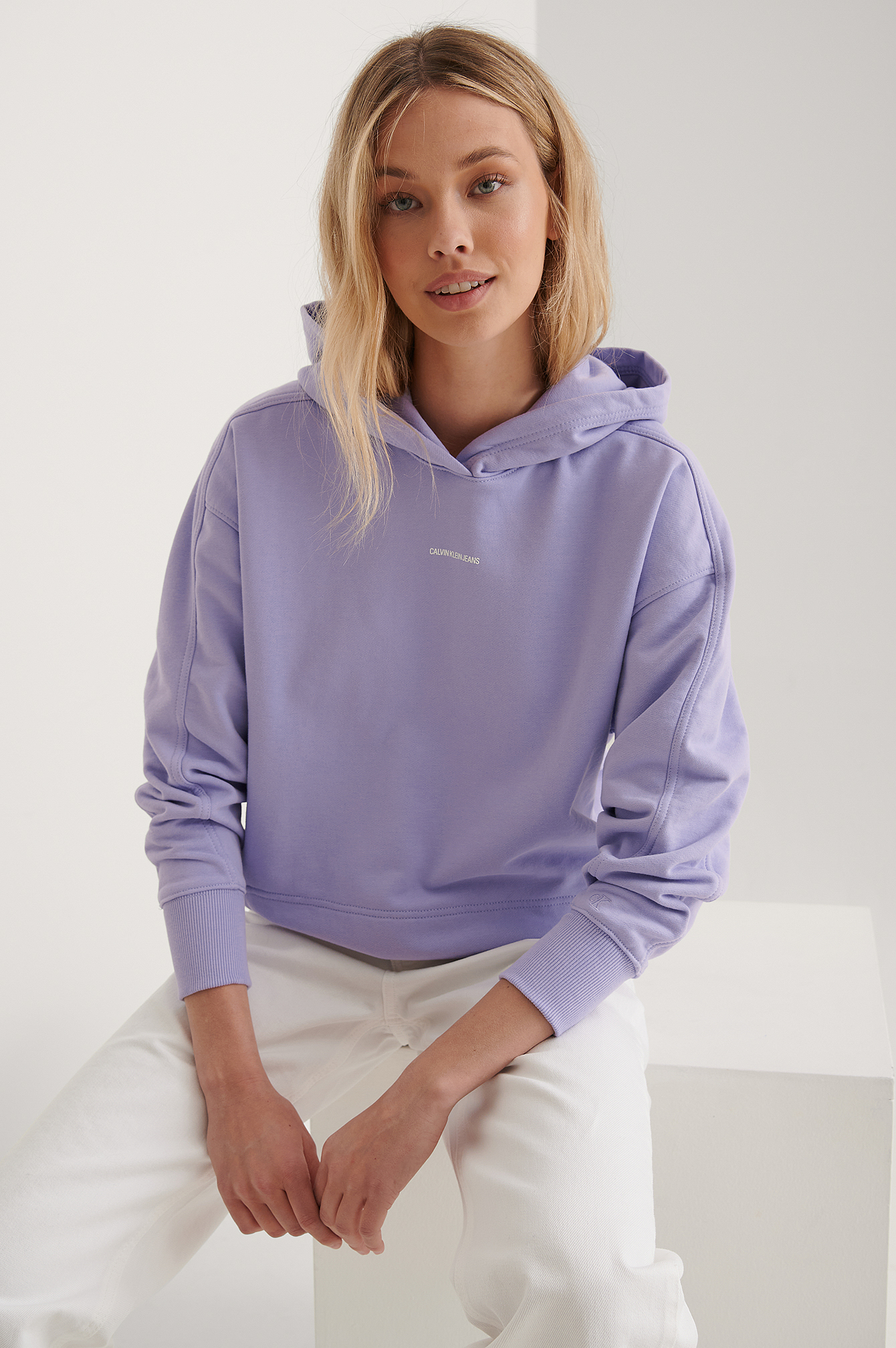 Purple Micro Branding Hoodie