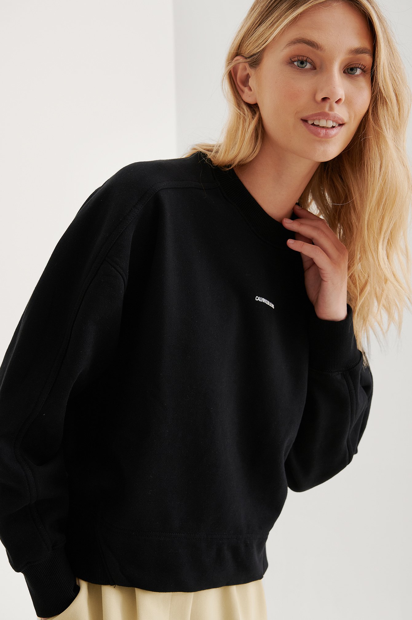 CK Black Organic Micro Branding Sweatshirt