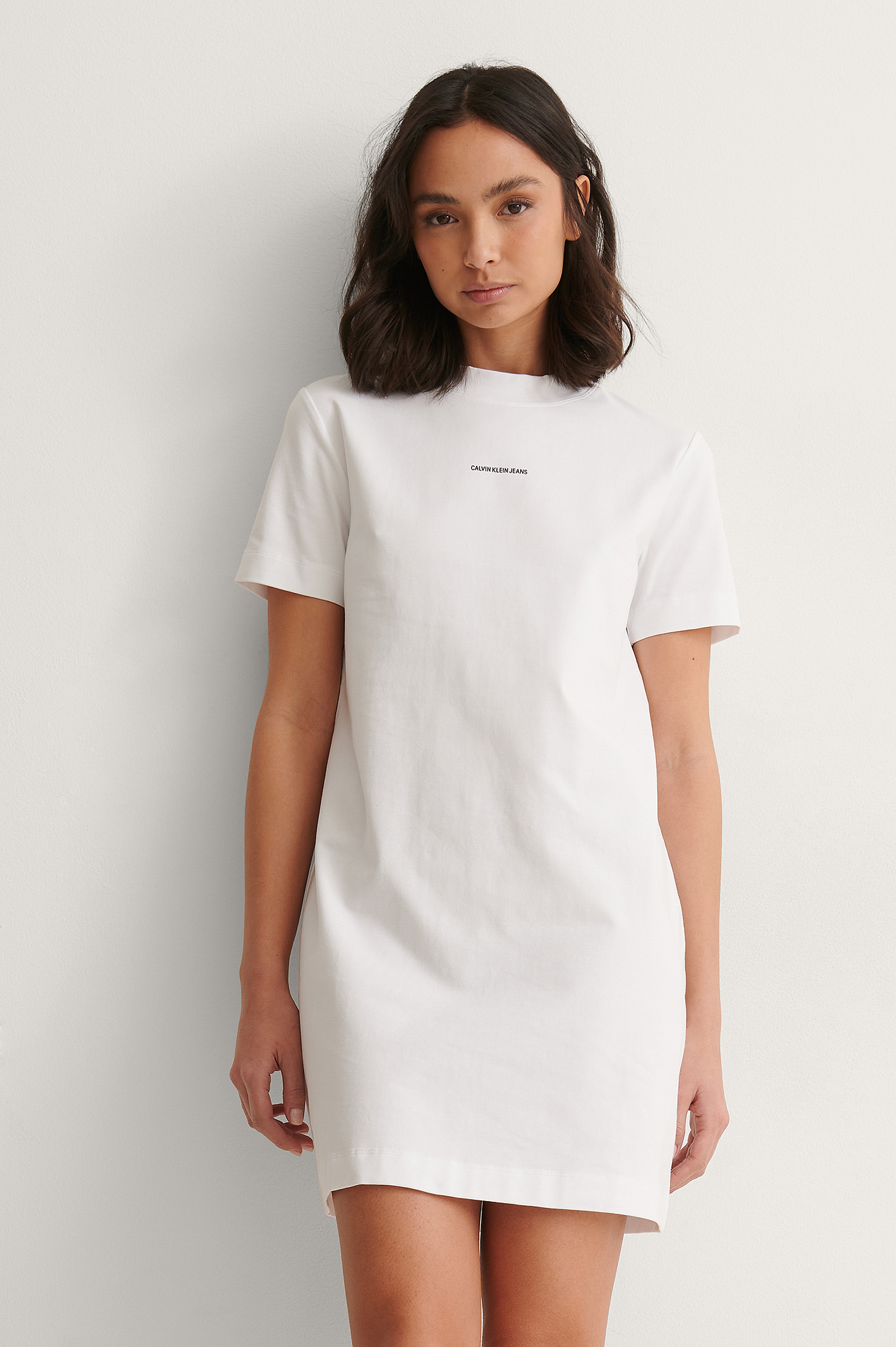 Micro Branding T-Shirt Dress White