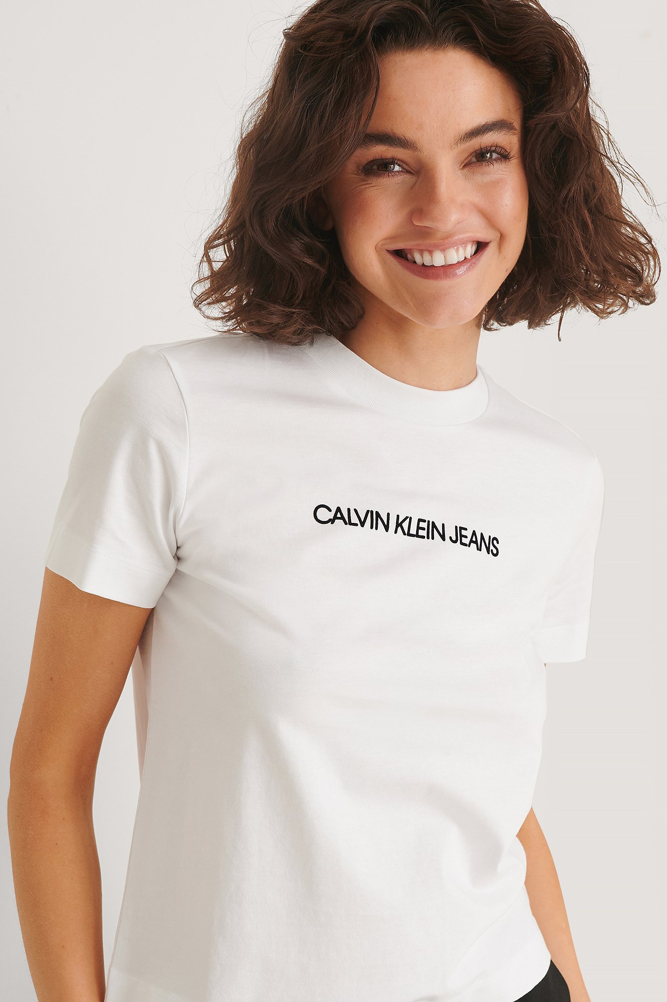 Calvin Klein T-Shirt Med Logga - White