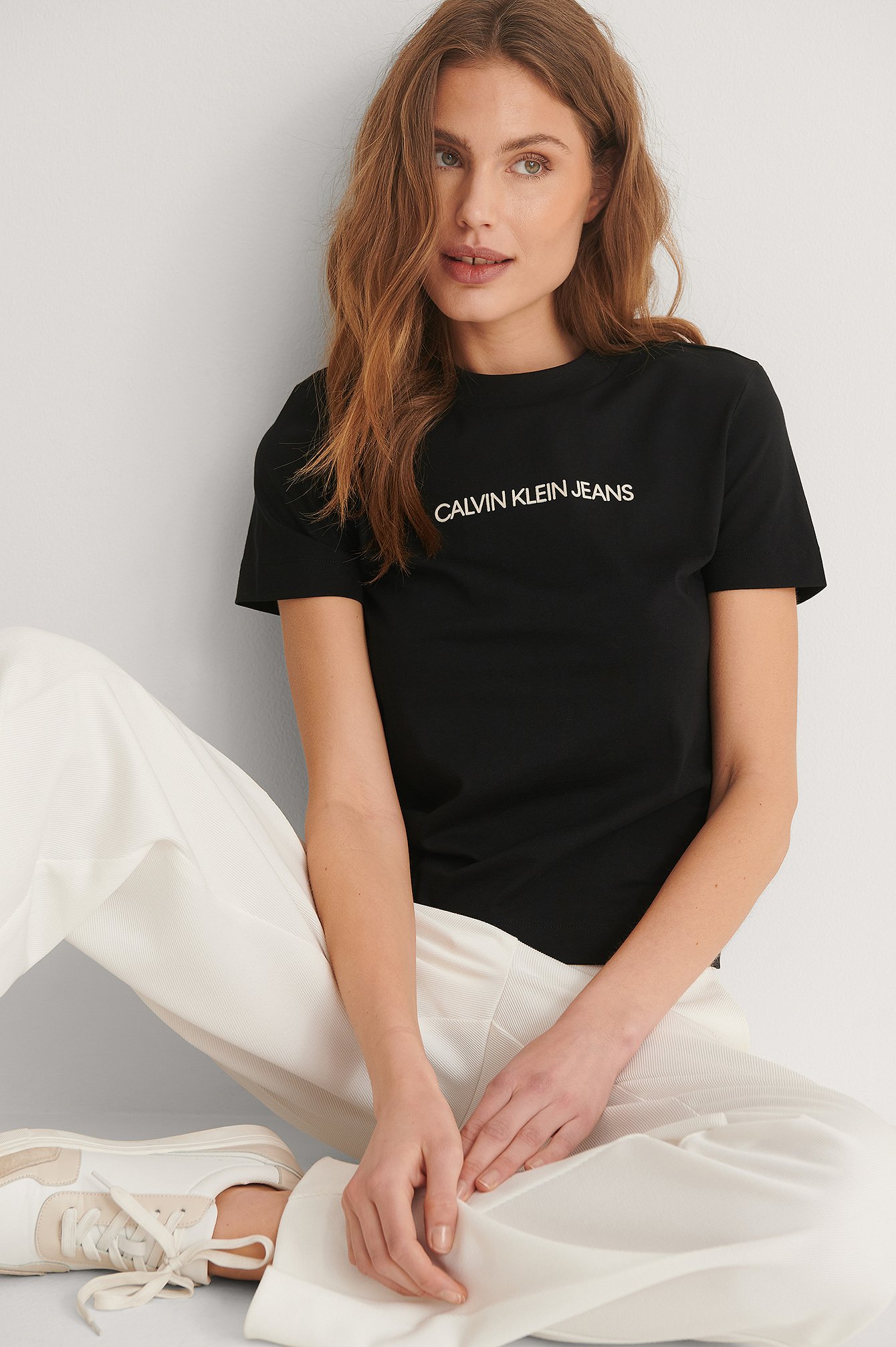 Calvin Klein T-Shirt Med Logga - Black