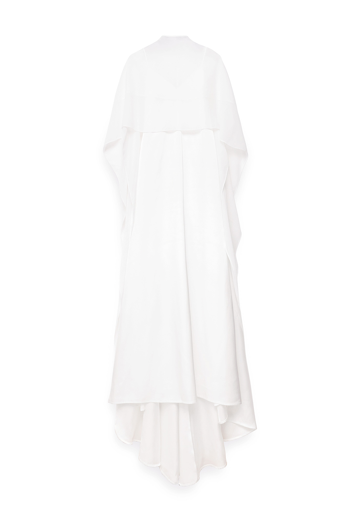 NA-KD Maxi-jurk met volumineerde cape - Graduation Dresses - Wit - EU 32 - NA-KD / NAKD