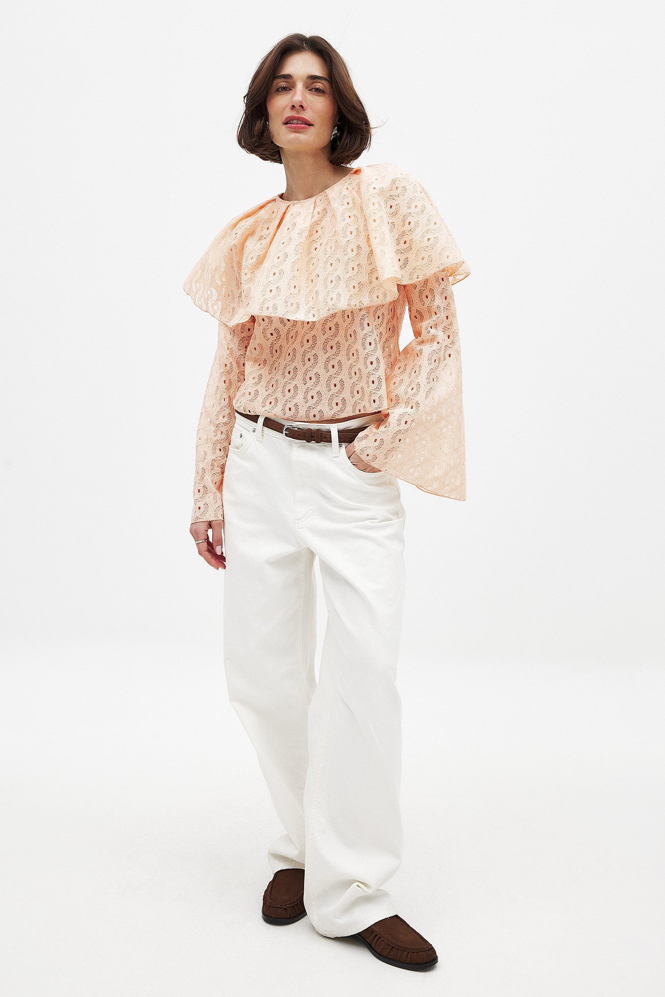 NA-KD Cape Blouse - Blouses - Orange - M (EU 38-40) - NA-KD / NAKD