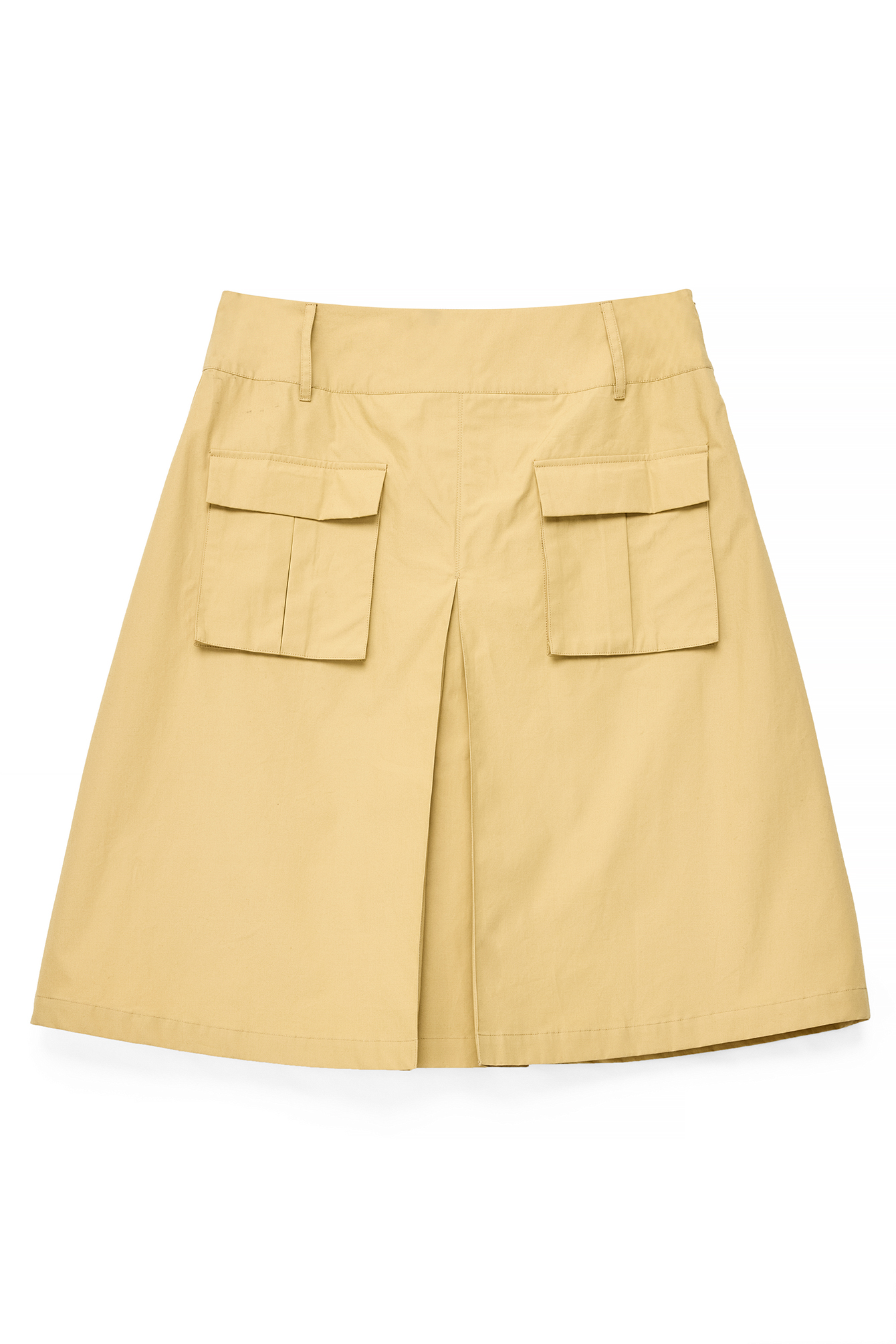 Beige Knälång cargokjol
