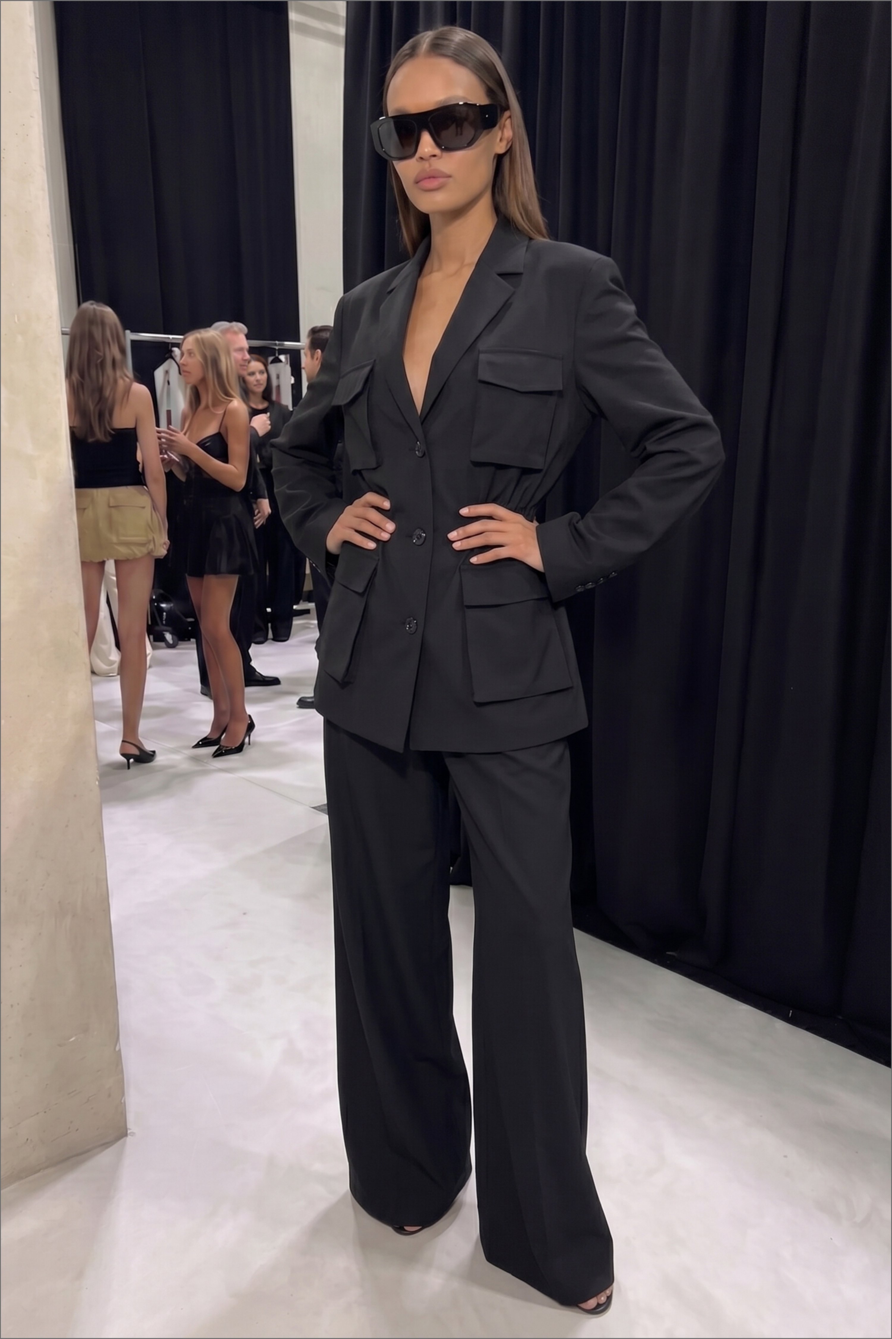 Cargo pocket blazer - Blazers - Black - EU 32 - NA-KD / NAKD