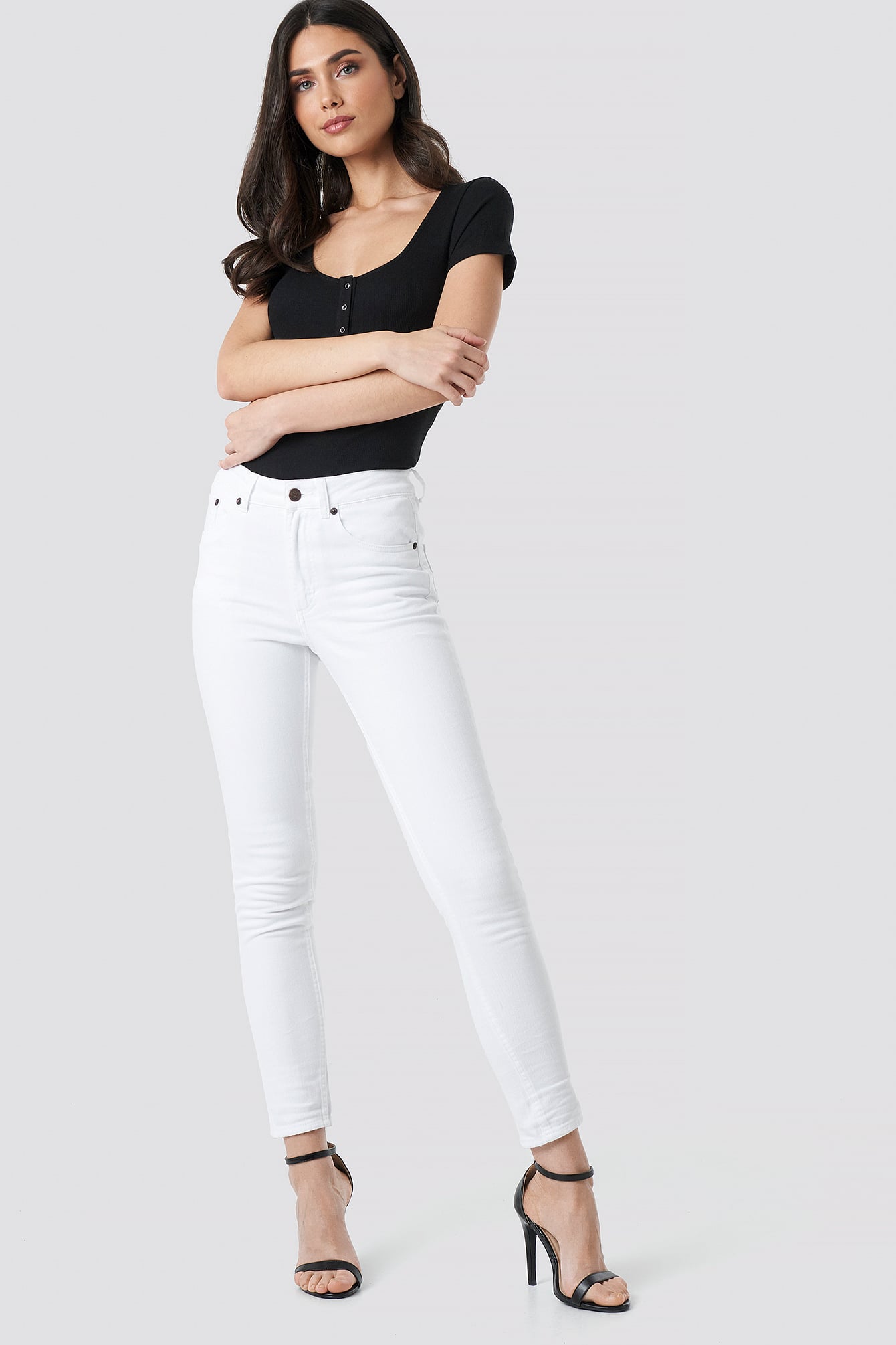 High Skin Jeans White