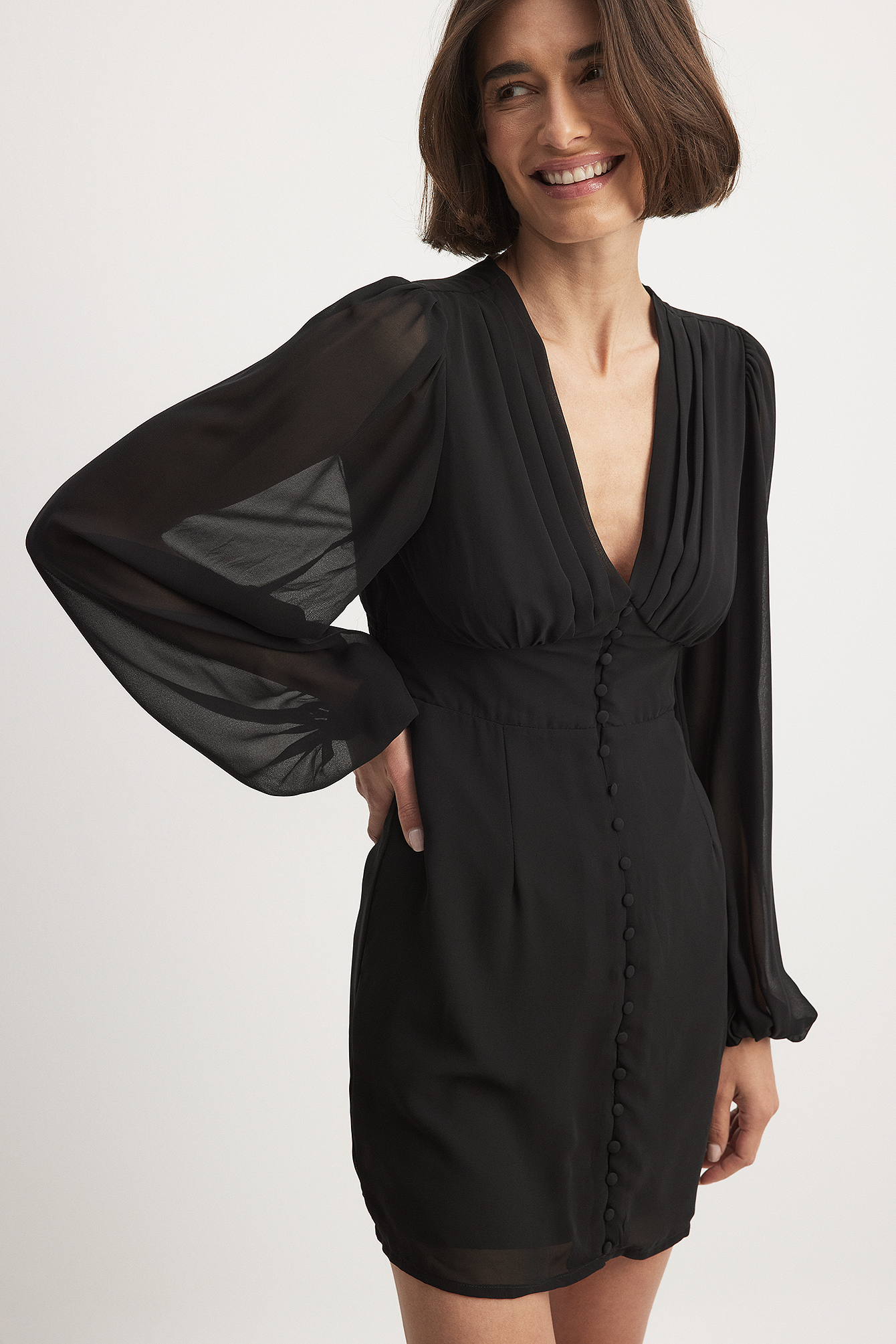 Rhythmic Buttoned Up Mini Dress main image 0