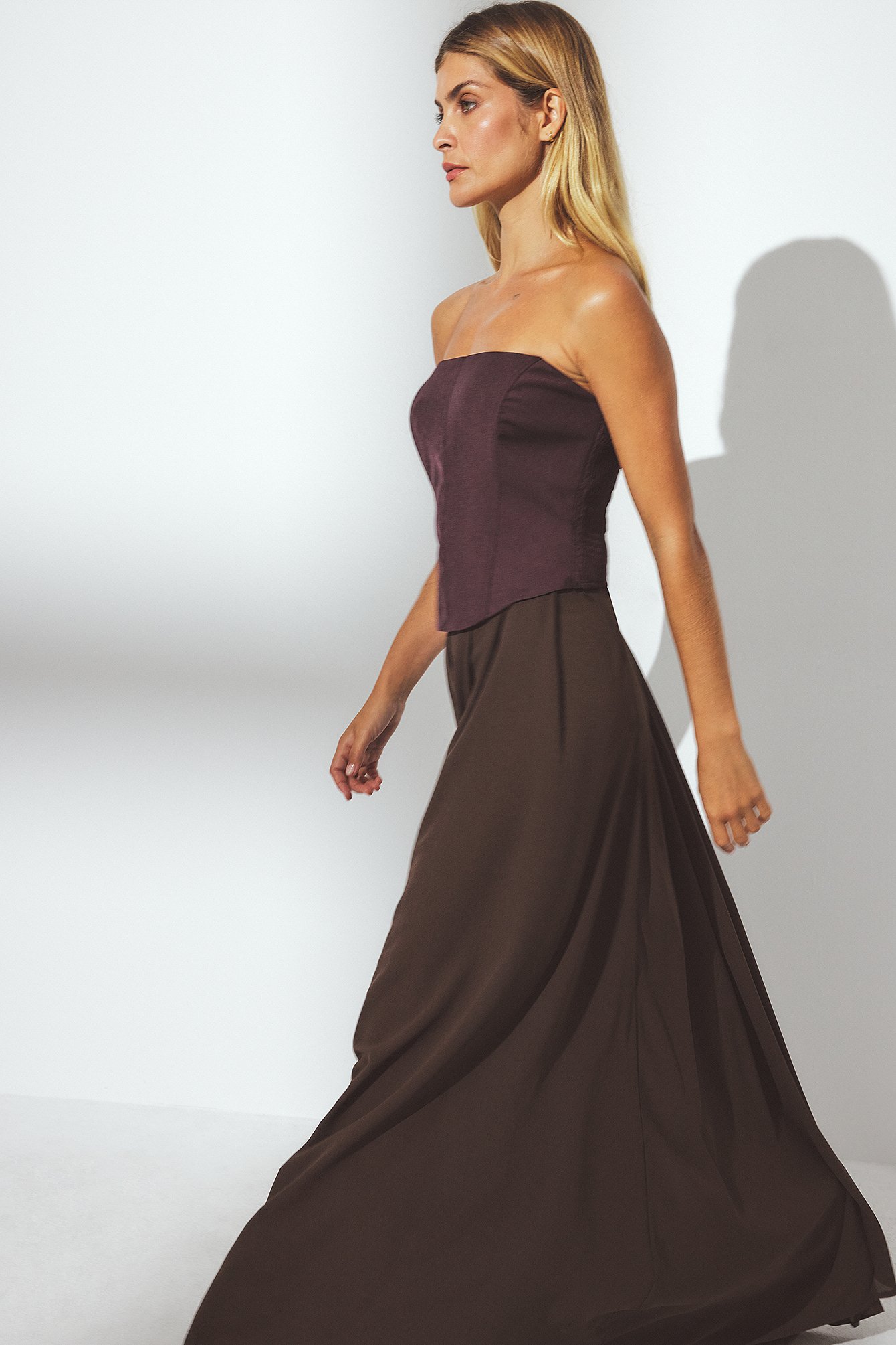 NA-KD Chiffon Maxi Skirt - Maxi Skirts - Brown - EU 42 - NA-KD / NAKD