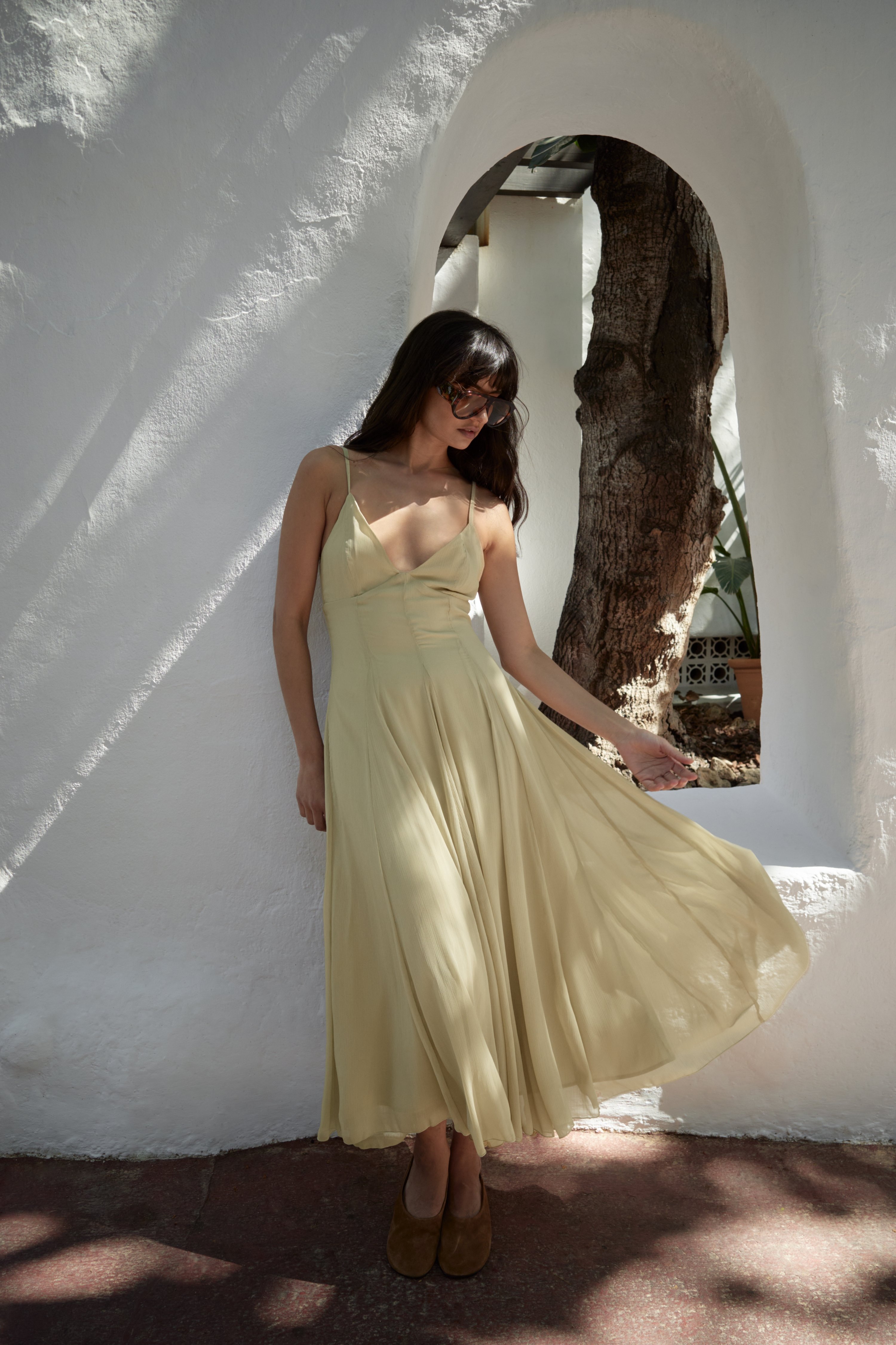 na kd chiffon dress Tiered Chiffon Maxi Dress Blue