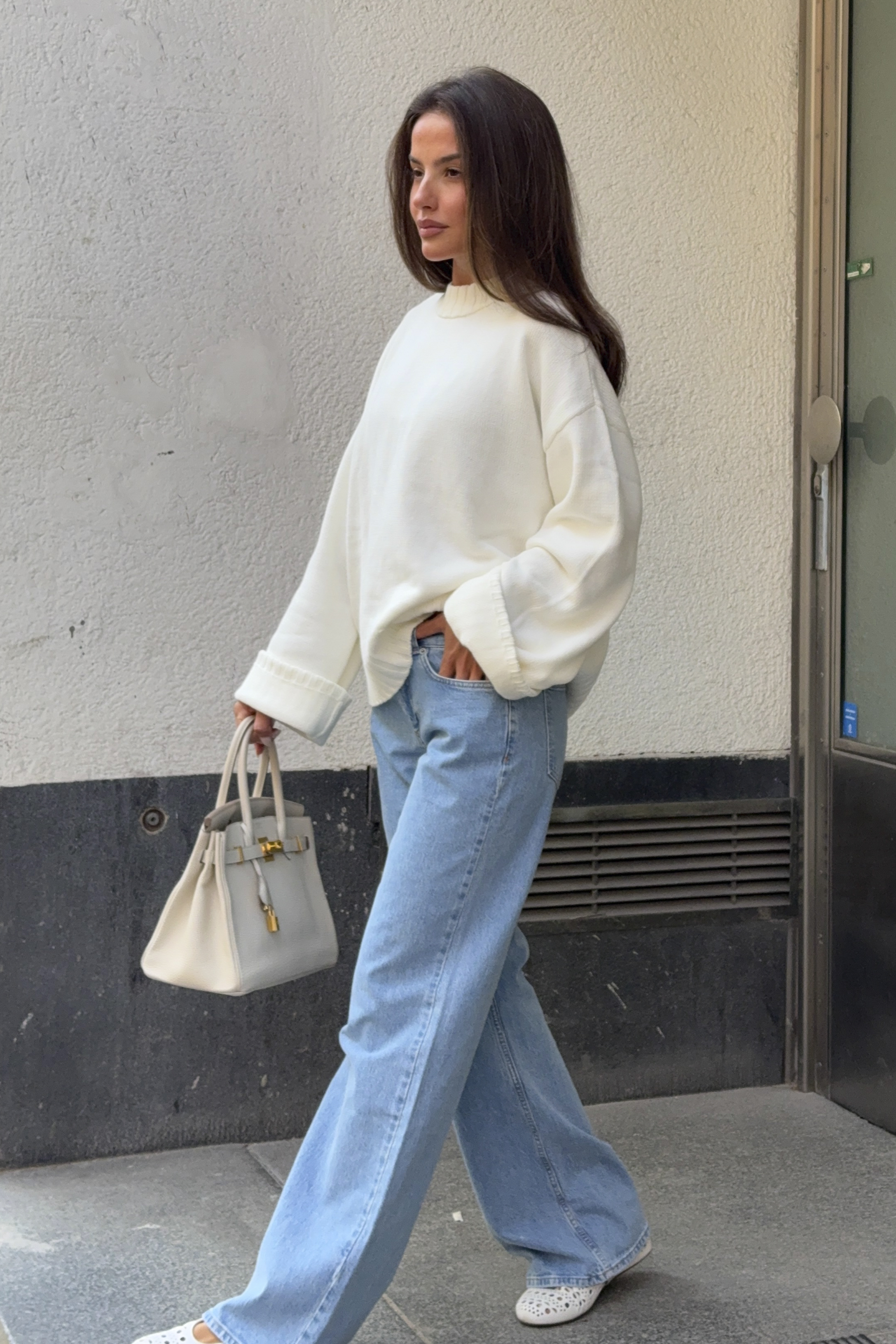 Folded Sleeve Sweater