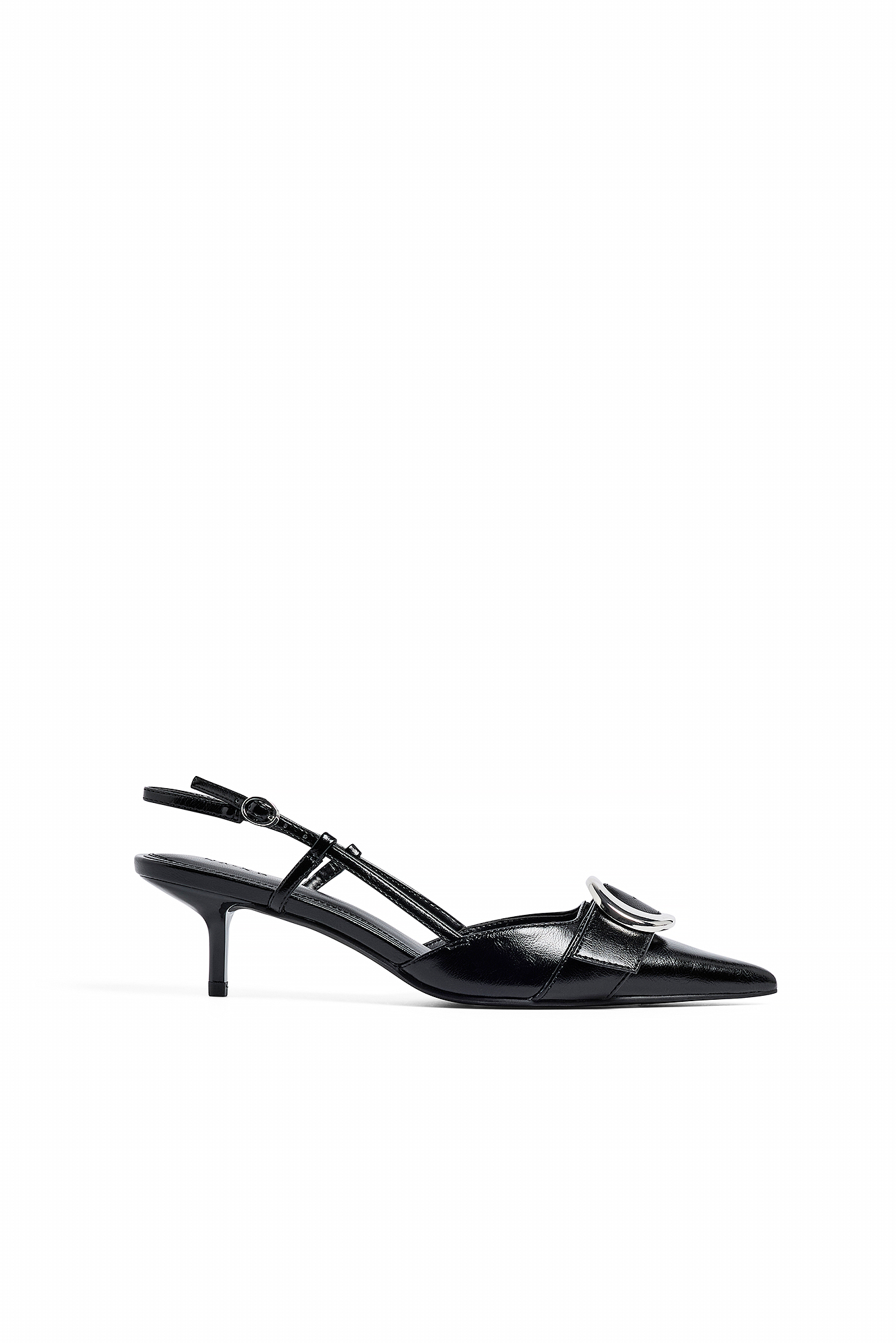 Chaussures à bride arrière et boucle noir verni - CHARLES & KEITH FR Chaussures à bride arrière et boucle noir verni - CHARLES & KEITH FR
