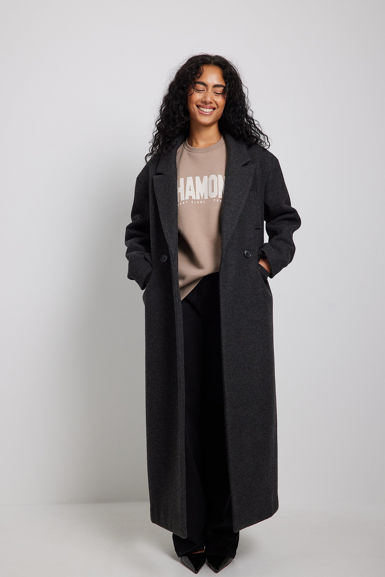 City Print Sweatshirt Brown | NA-KD