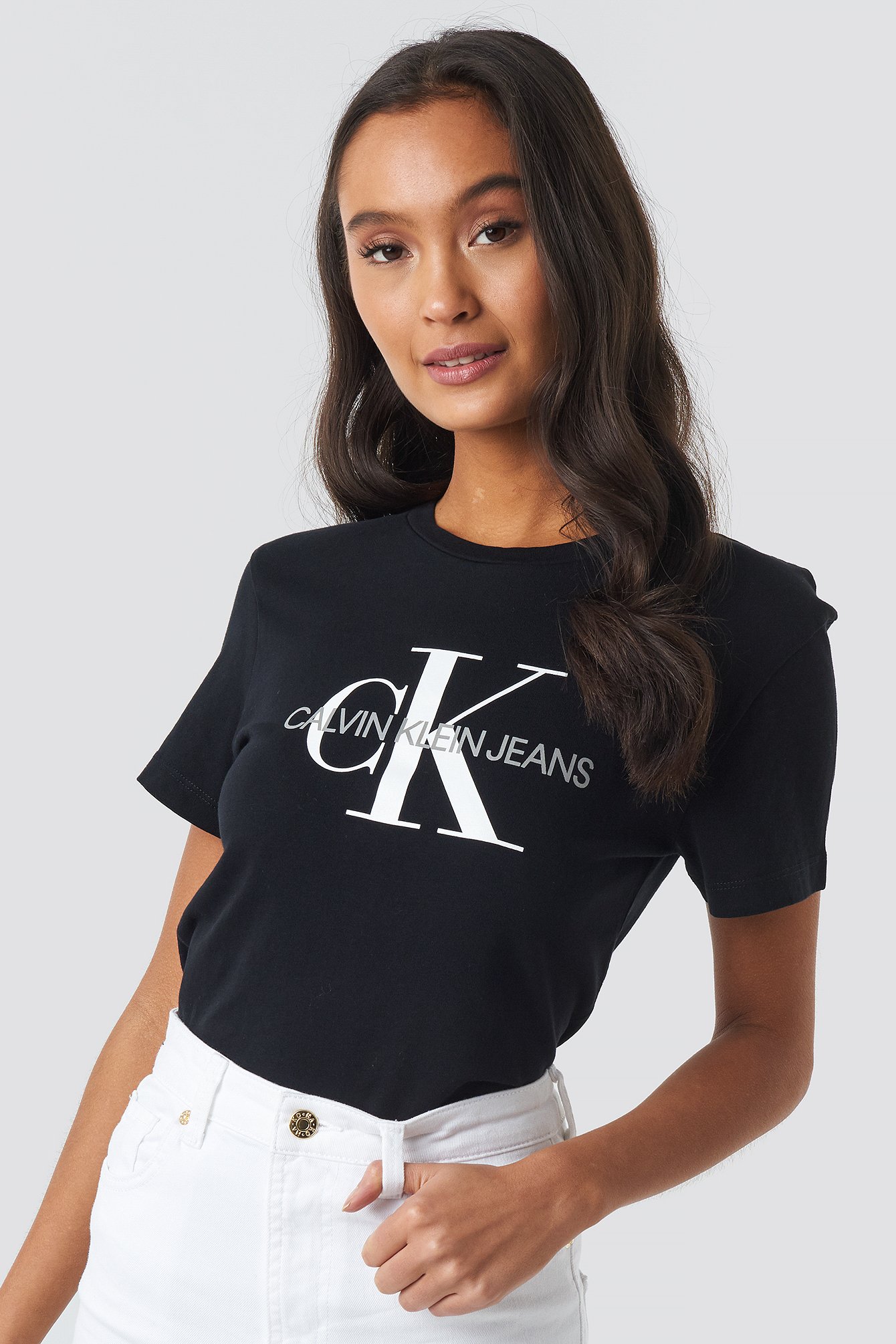 CK Black Core Monogram Logo Tee
