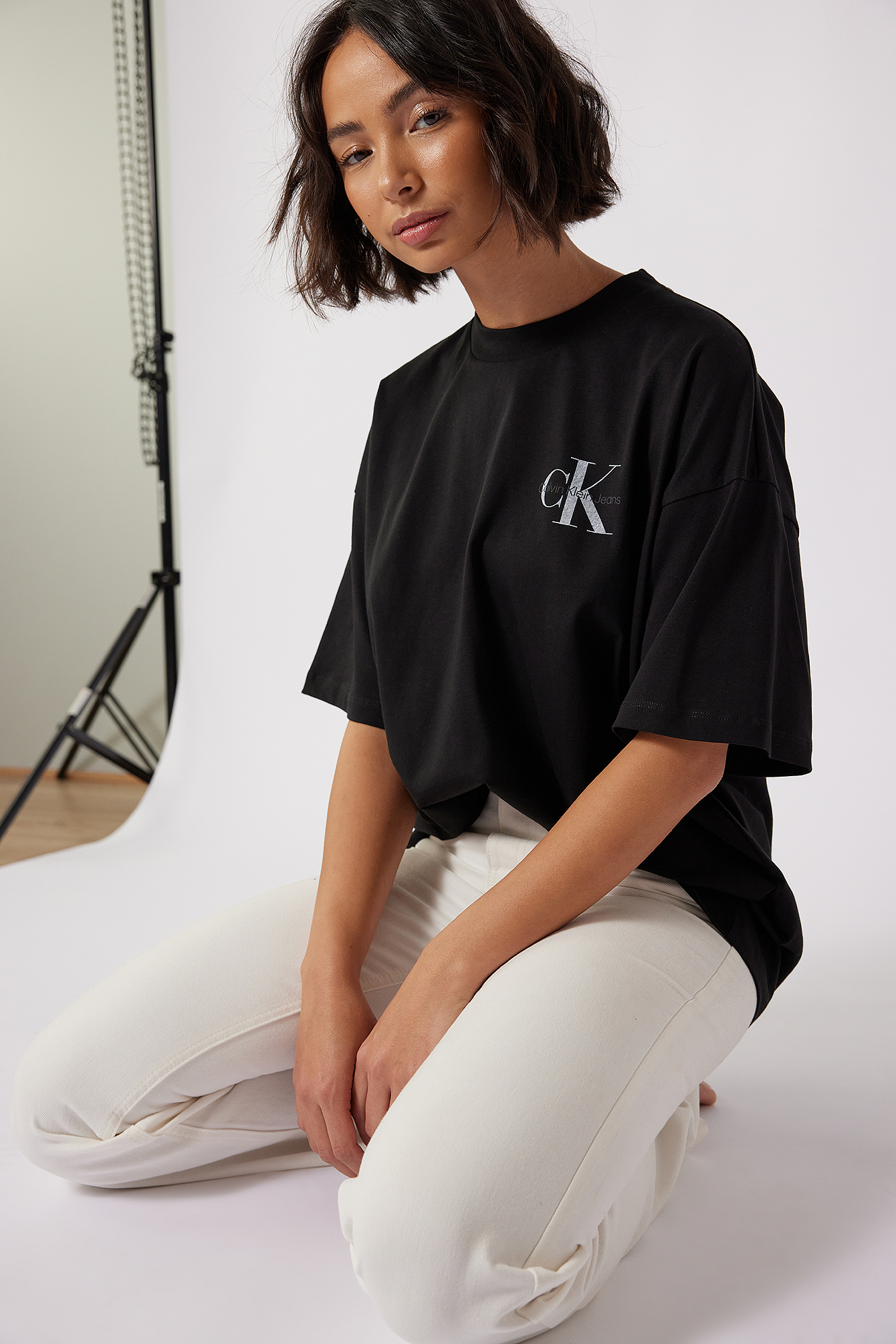 black oversized boyfriend t shirt