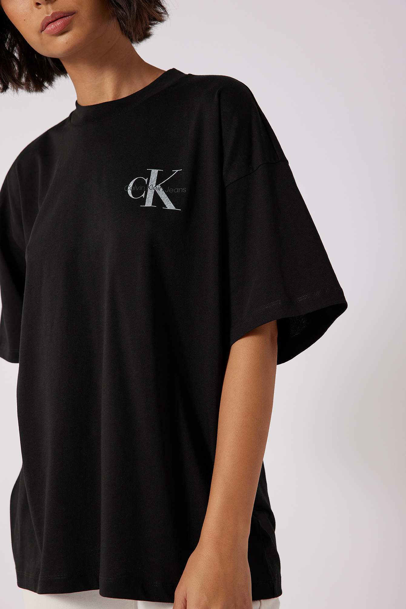 black oversized boyfriend t shirt