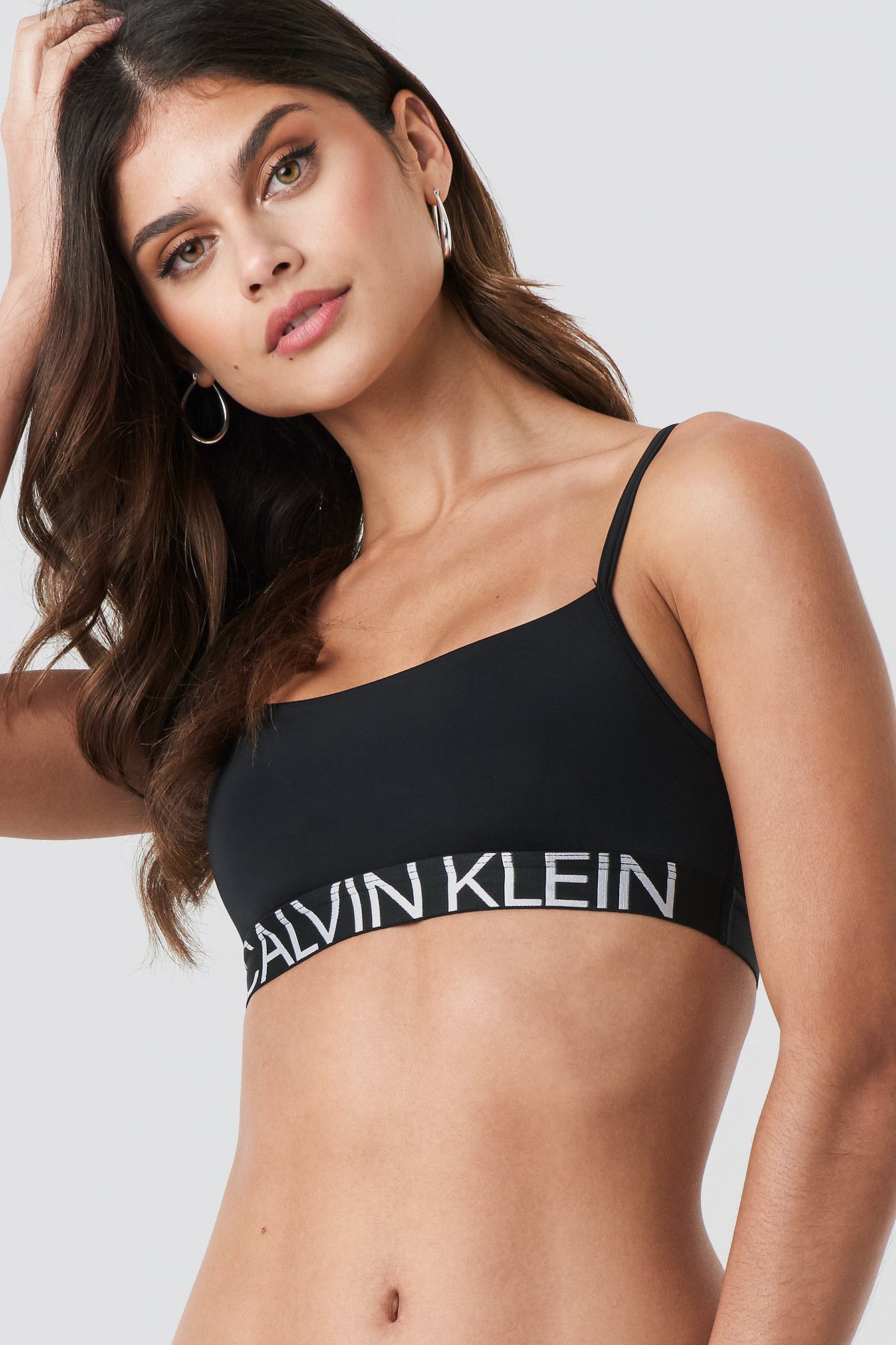 Calvin Klein Unlined Triangle Bralette - Black