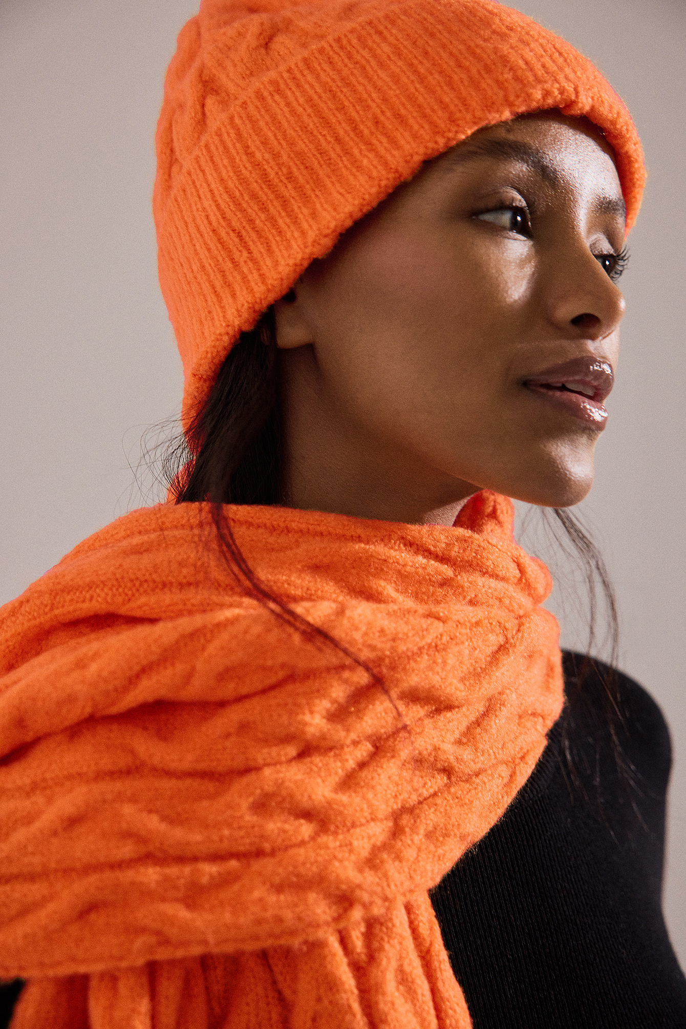 Classic Long Scarf Orange NA KD classic-long-scarf-orange-na-kd