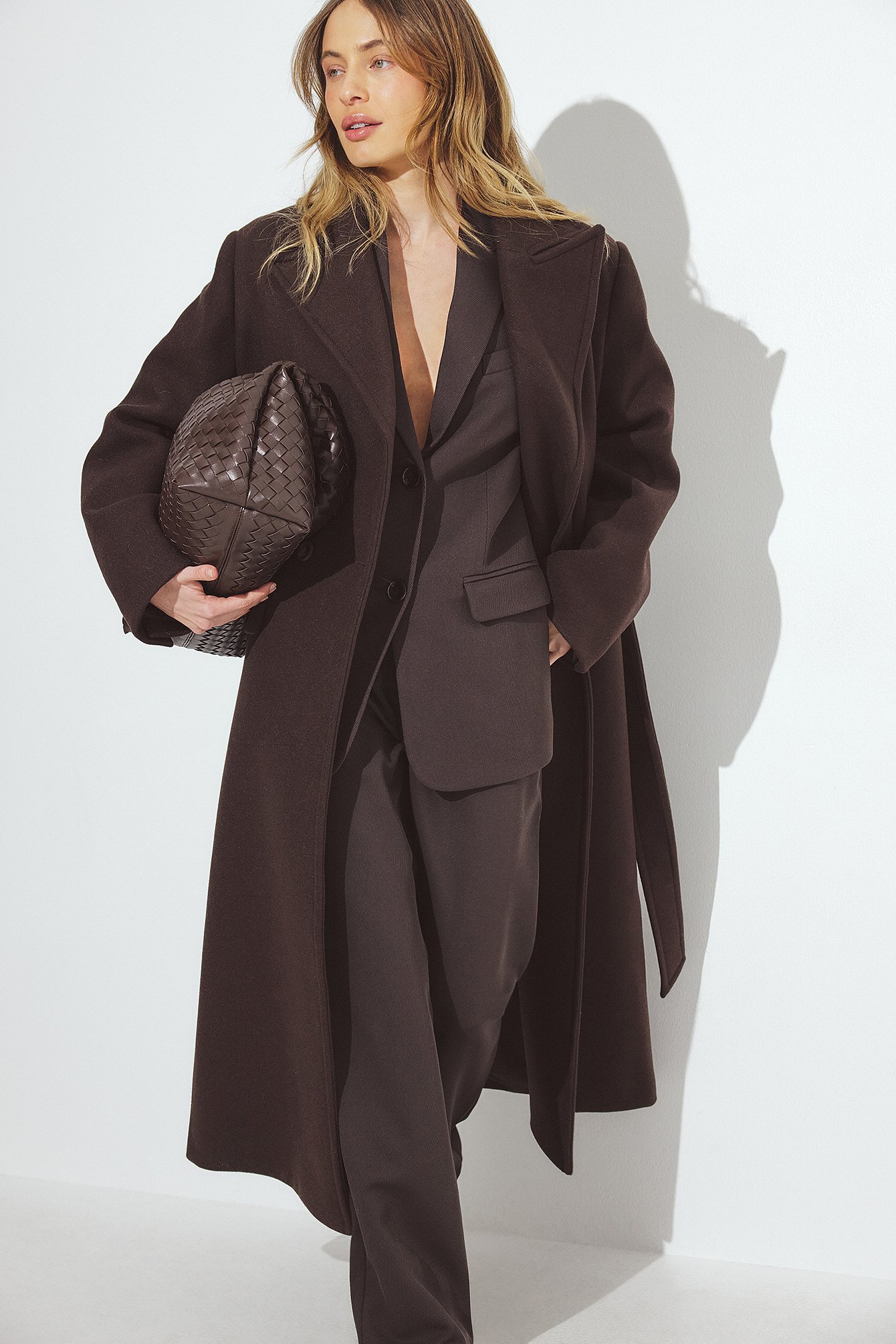 Classic Wool Blend Coat Brown | NA-KD