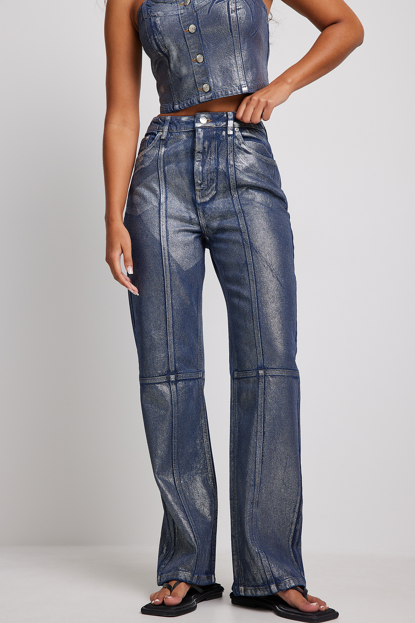 NYDJ Coated Denim Uplift Marilyn Straight Jeans Overcast Plus Size 20W  A552490 | eBay