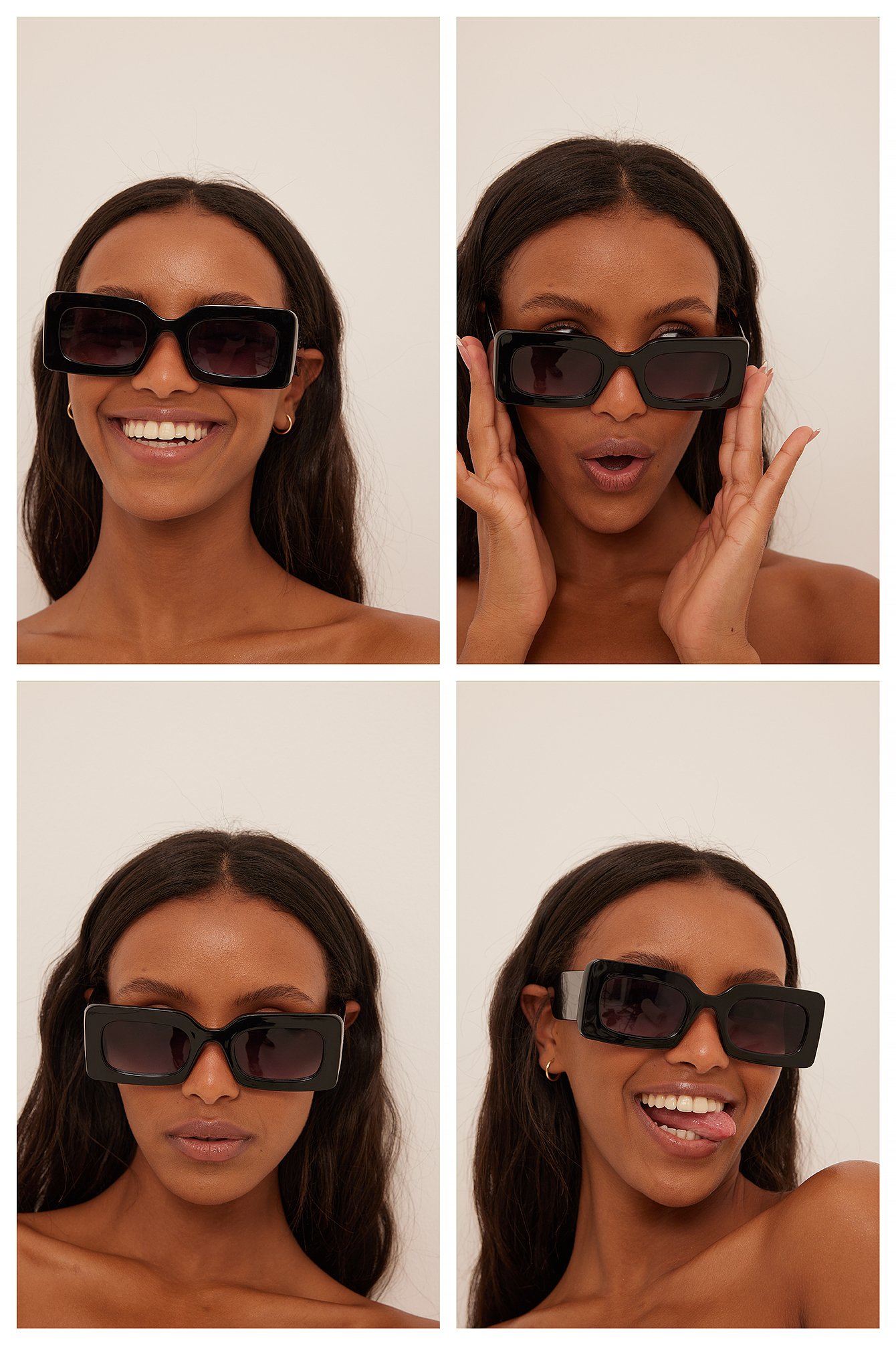 Black Store solbriller med chunky ramme