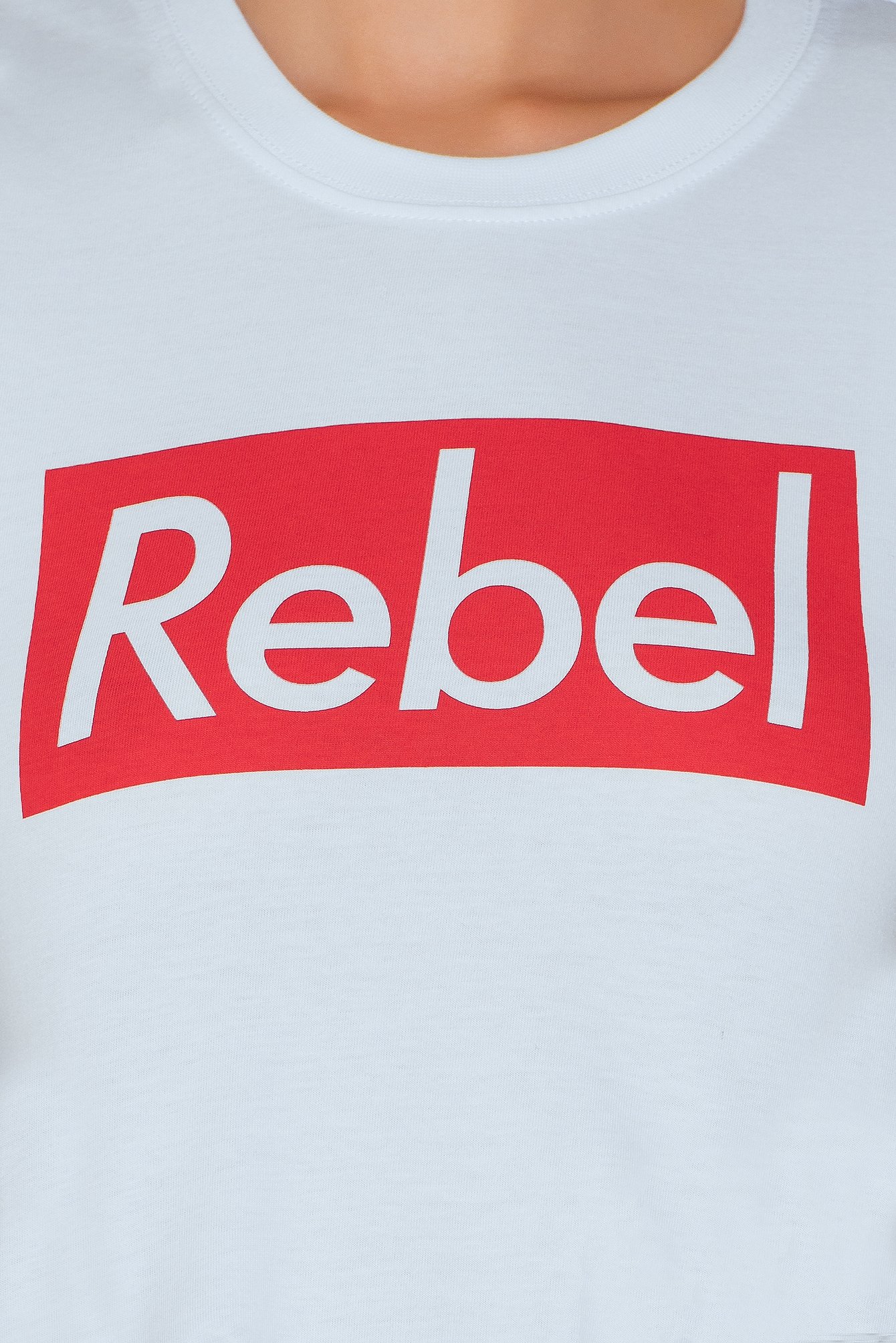 White Rebel Frame Boyfriend T-Shirt