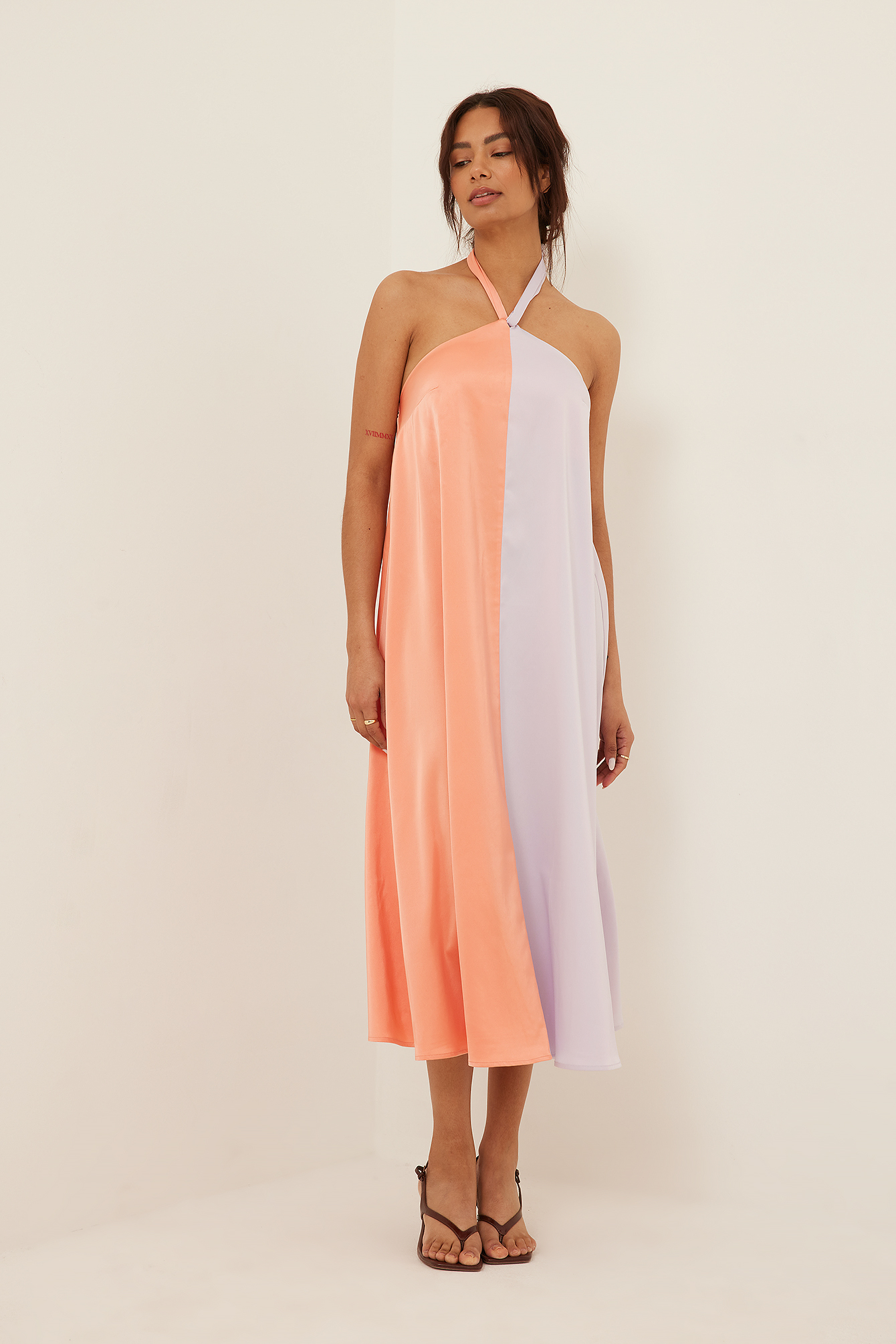 Rebekah Color Block Midi Dress
