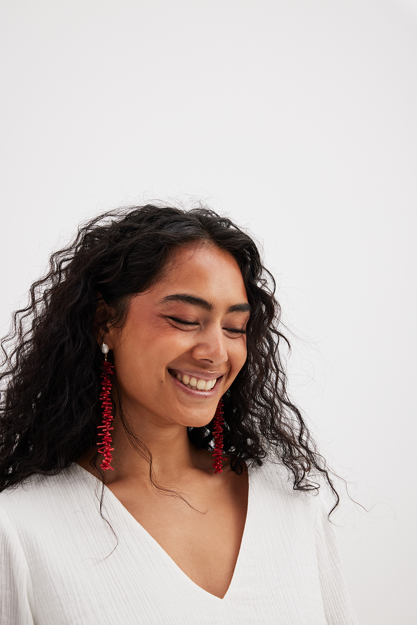 Dangle Earrings Red NA KD dangle-earrings-red-na-kd