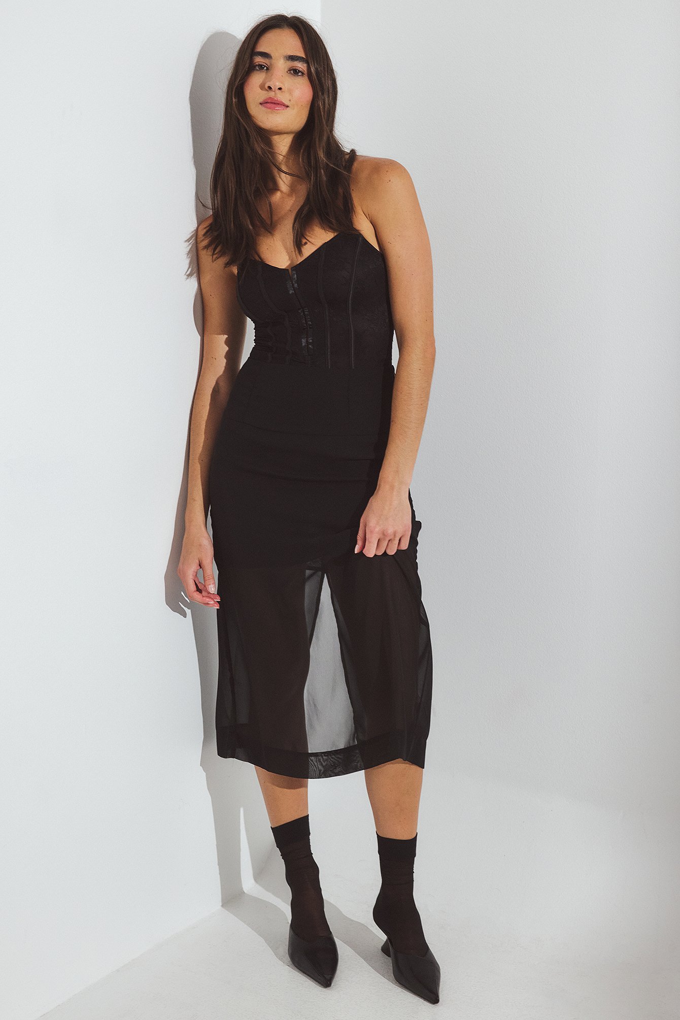 NA-KD Body corset en dentelle - Body - Noir - XL (EU 46) - NA-KD / NAKD