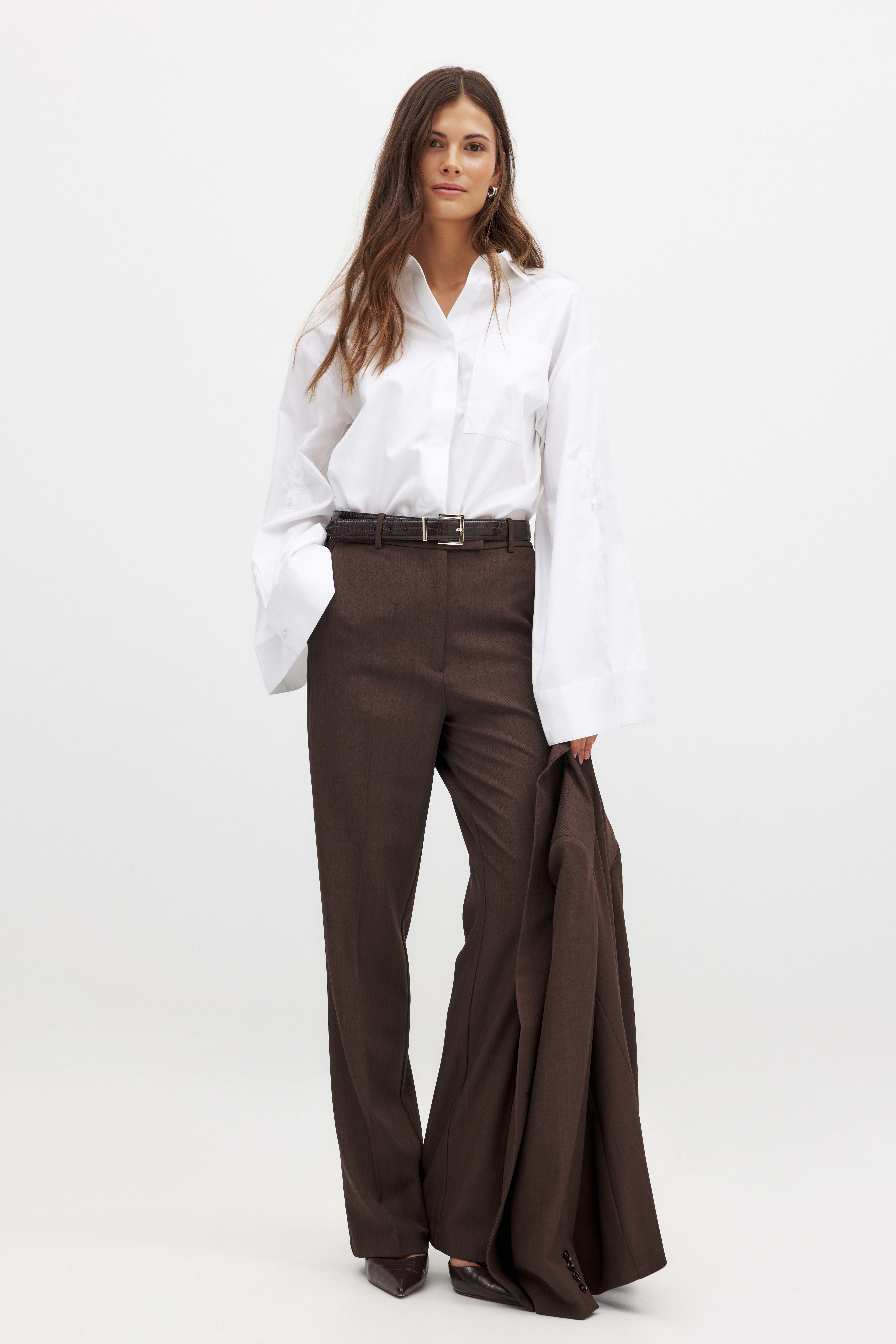 NA-KD Cotton Button Detail Wide Sleeve Shirt - Shirts - White - EU 32 - NA-KD / NAKD