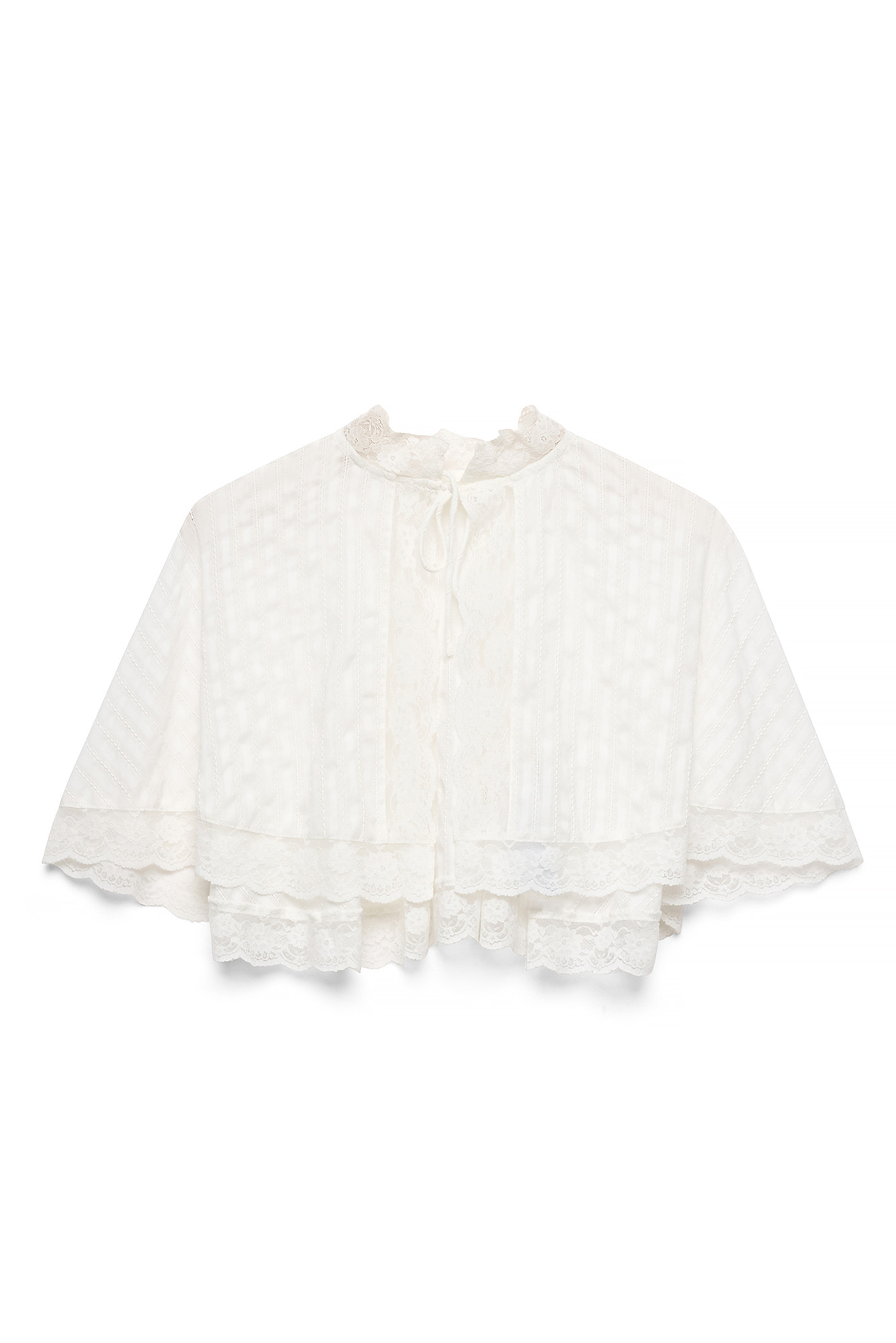 White Cotton Cape Top