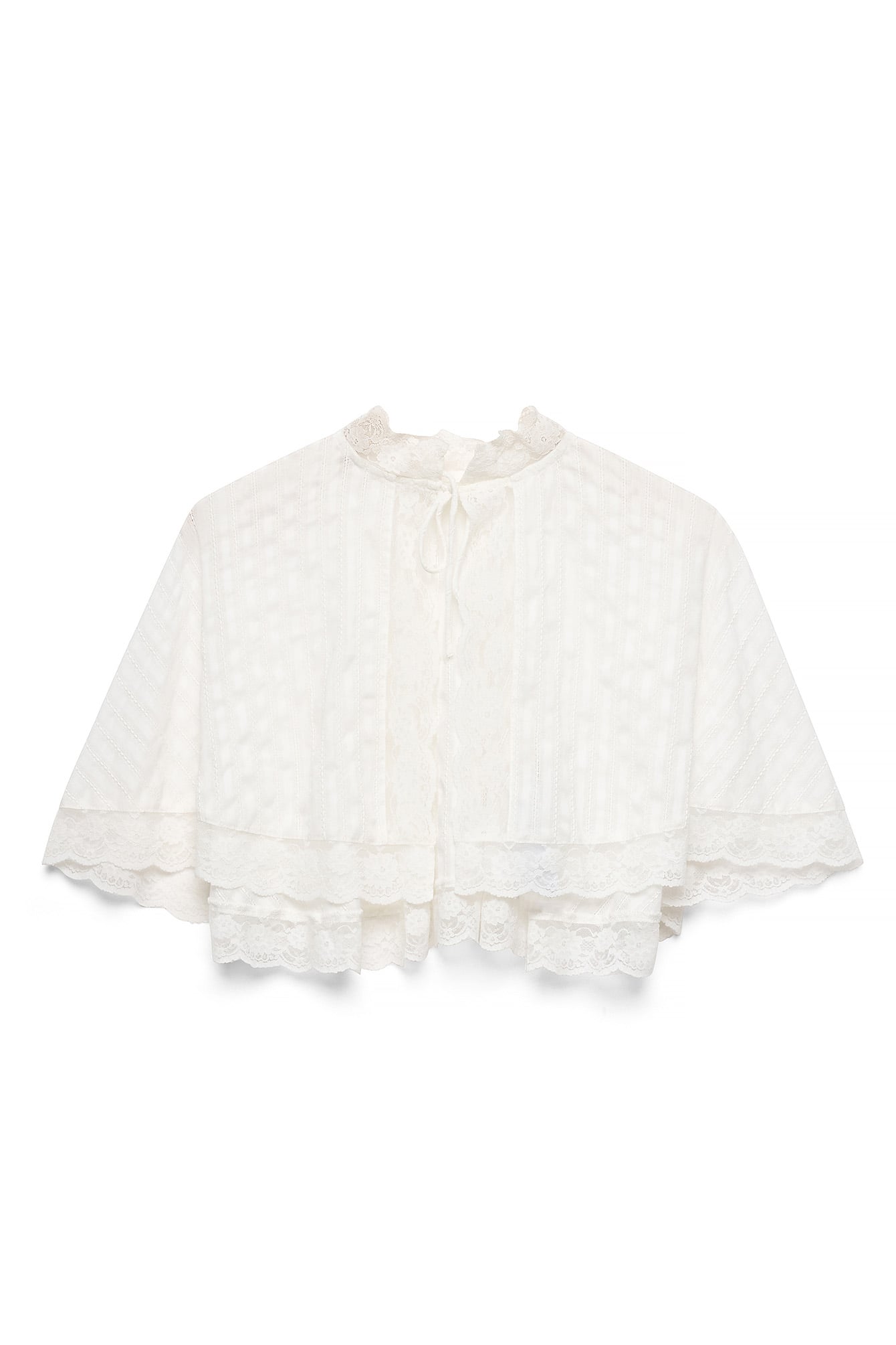 White Cotton Cape Top