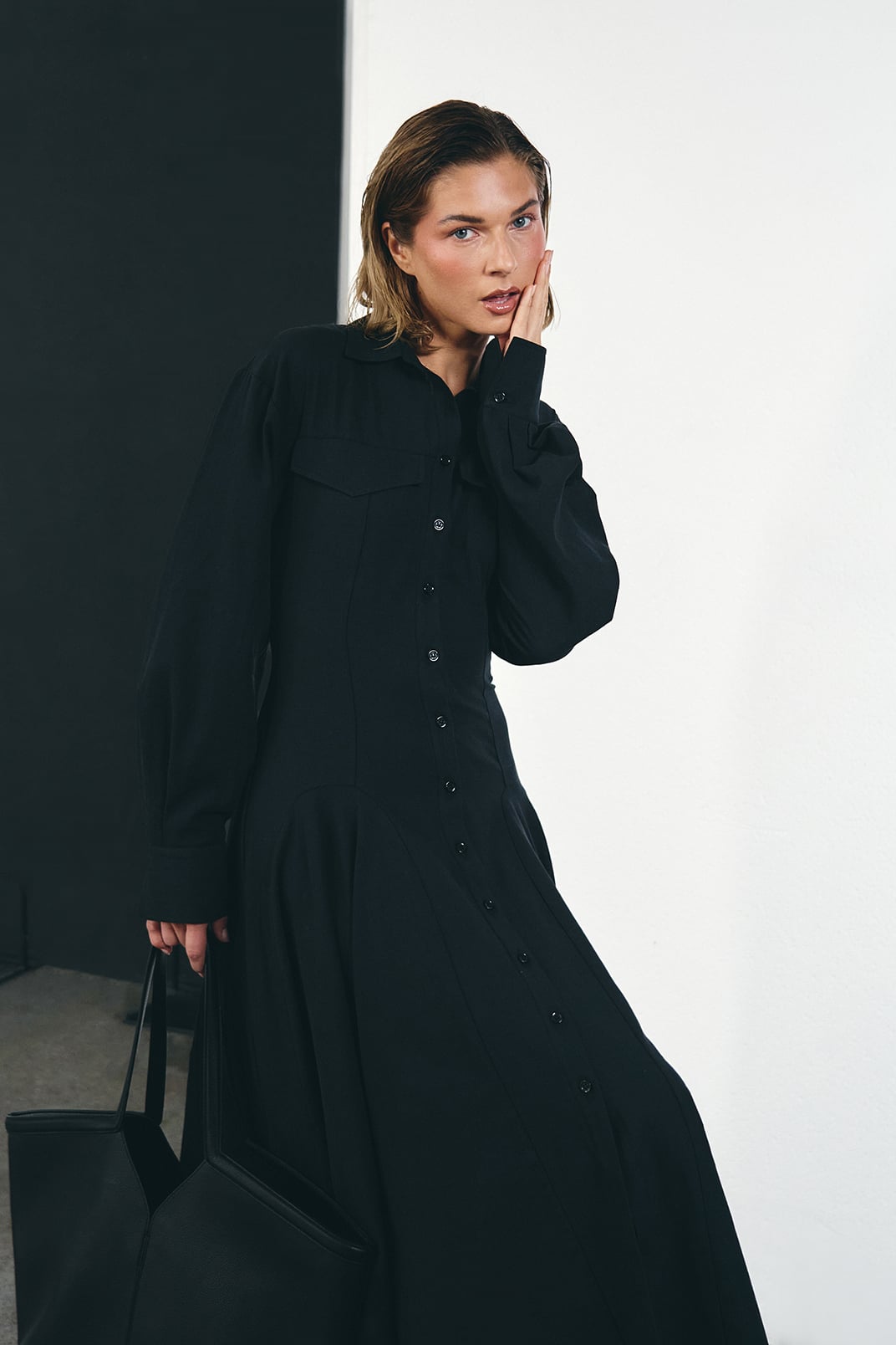 green emerald velvet dress Fitted T-Shirt Dress by Victoria Beckham main image 0