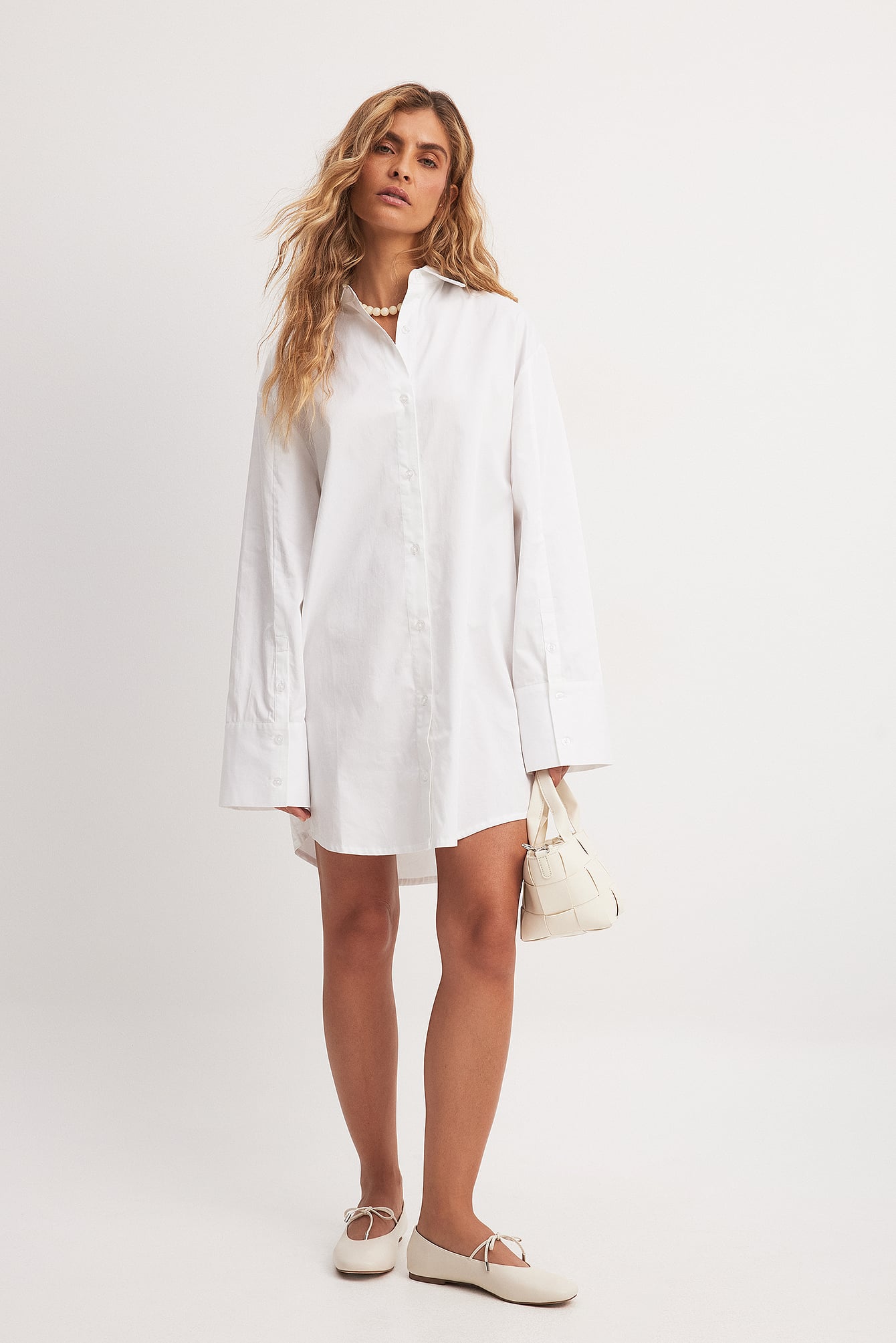 Printed Cotton Mini Shirt Dress