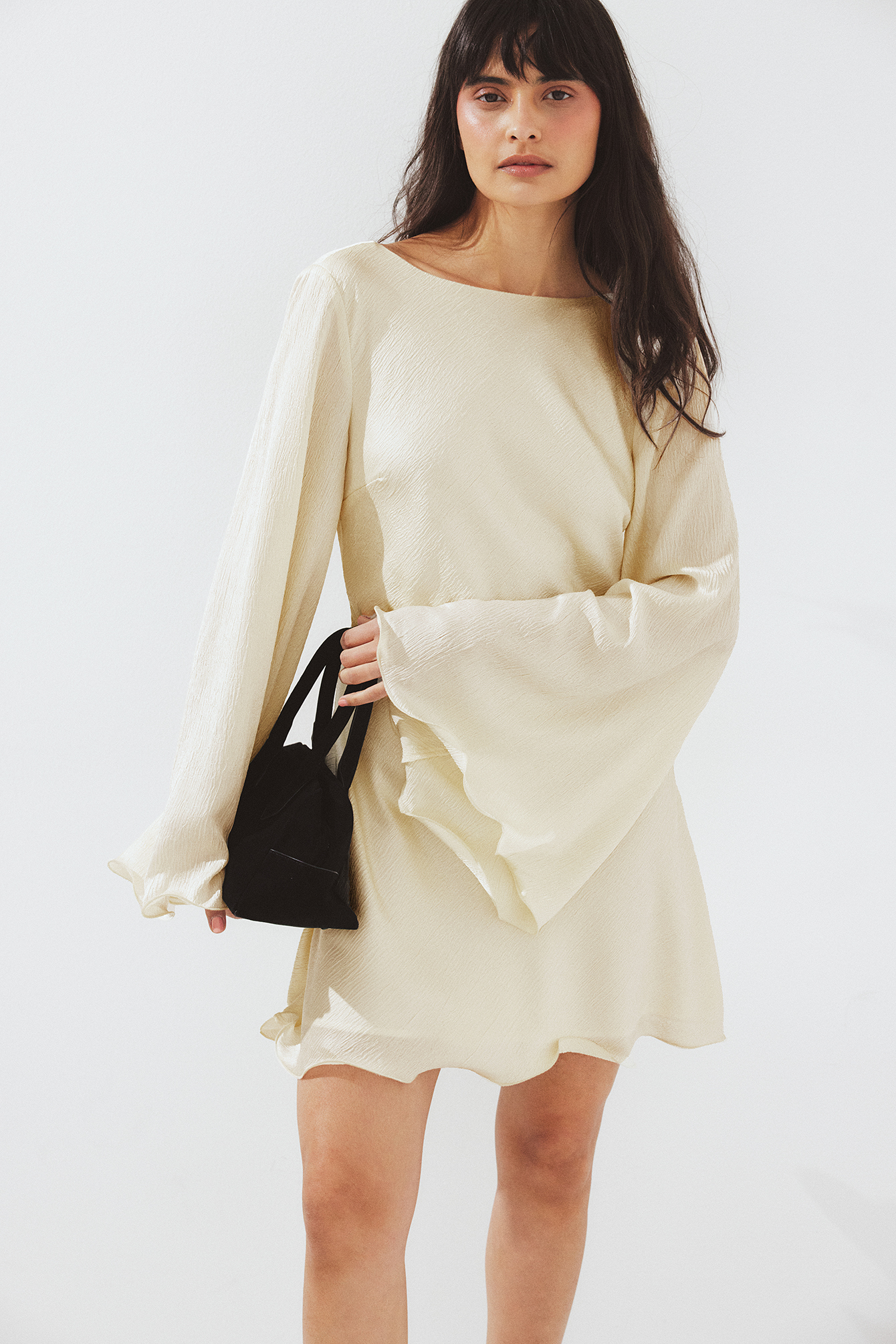 Womens Champagne Satin Dresses