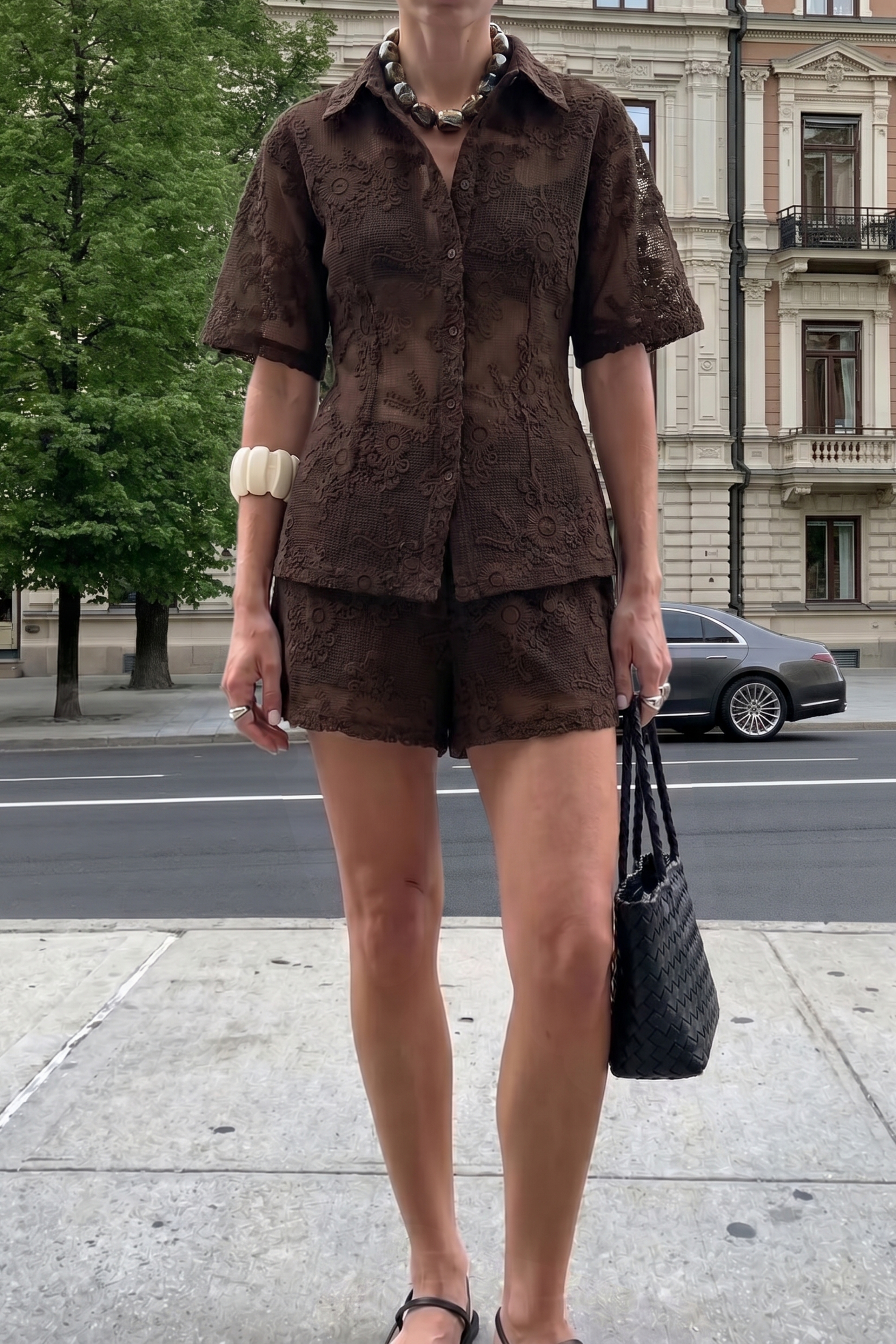 Crochet Shorts - Summer Sets - Brown - XS - NA-KD / NAKD