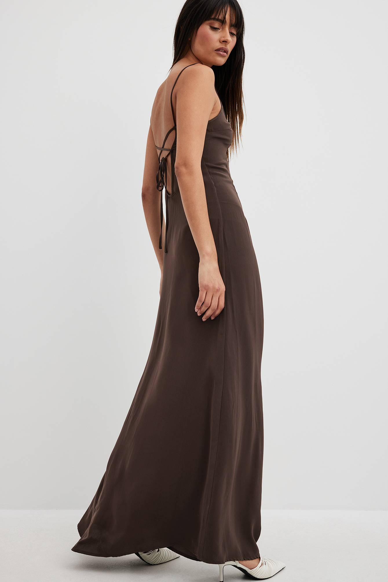 Cross-back maxi dress