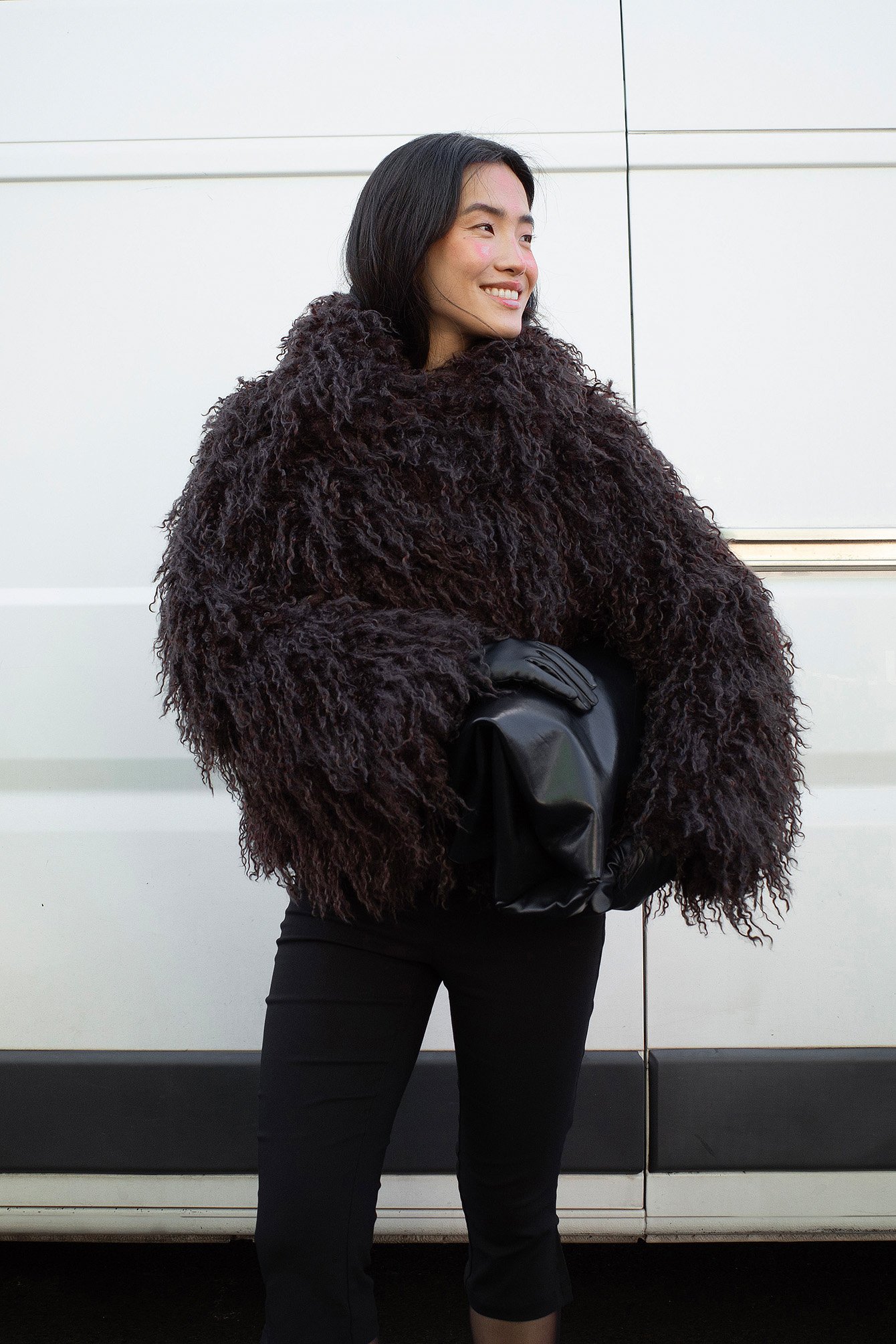 NA-KD Gekrulde faux bontjas - Faux fur jassen - Bruin - EU 32 - NA-KD / NAKD