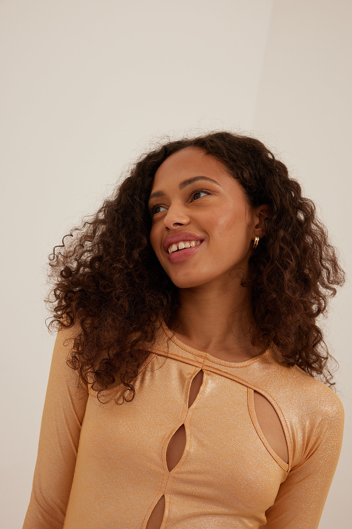 Cut Out Front Mini Dress Orange