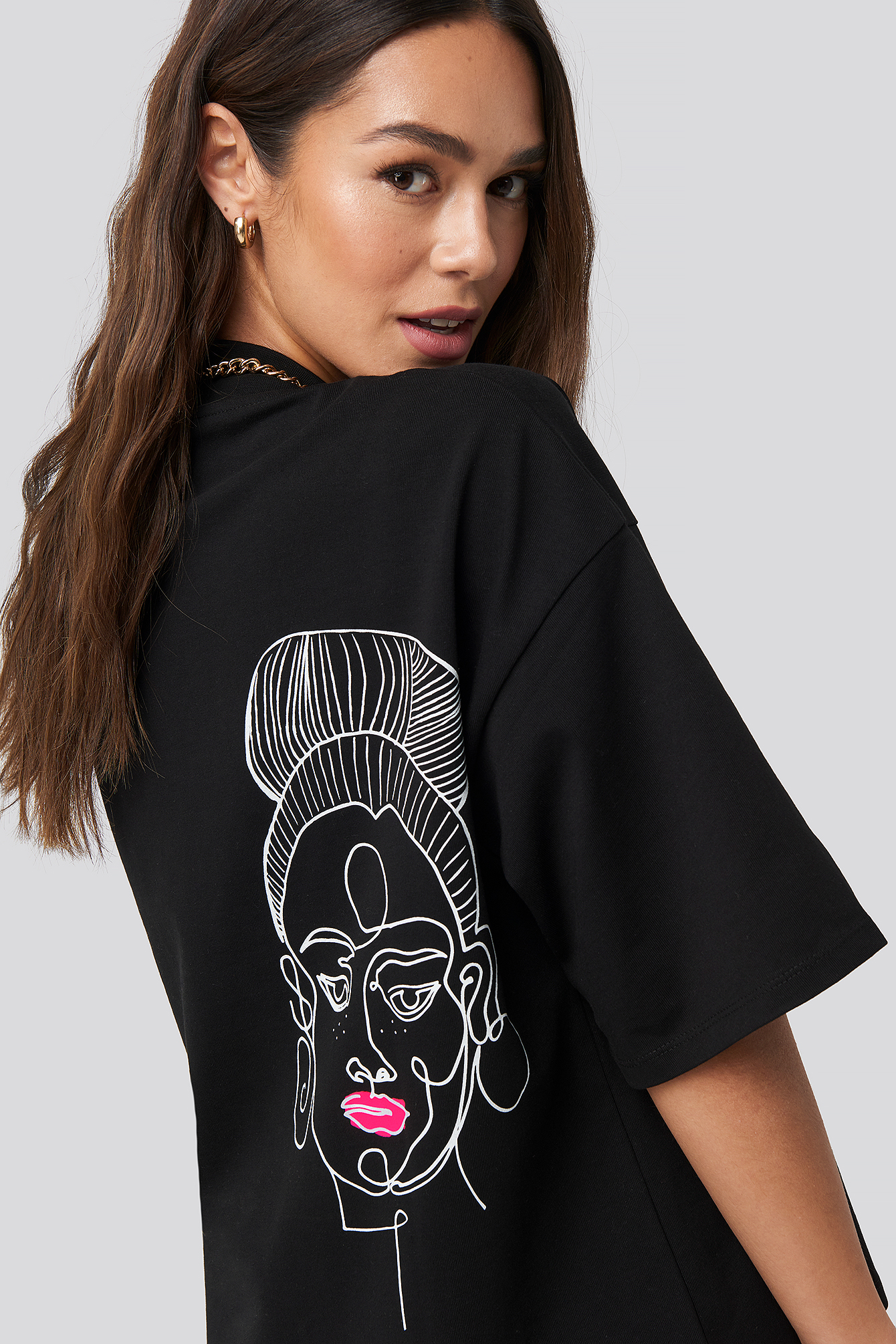 Dropped Shoulder Boxy Tee Black