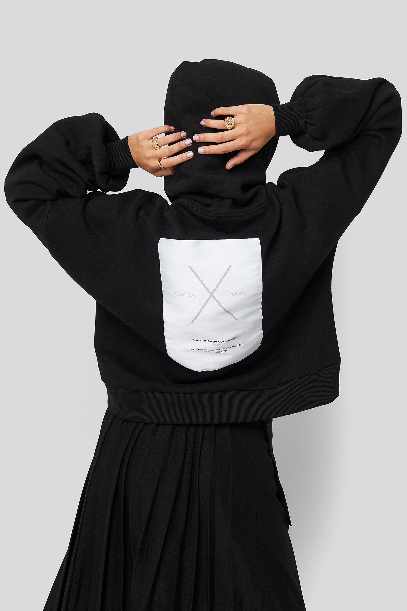 Dropped Shoulder Oversized Hoodie Black