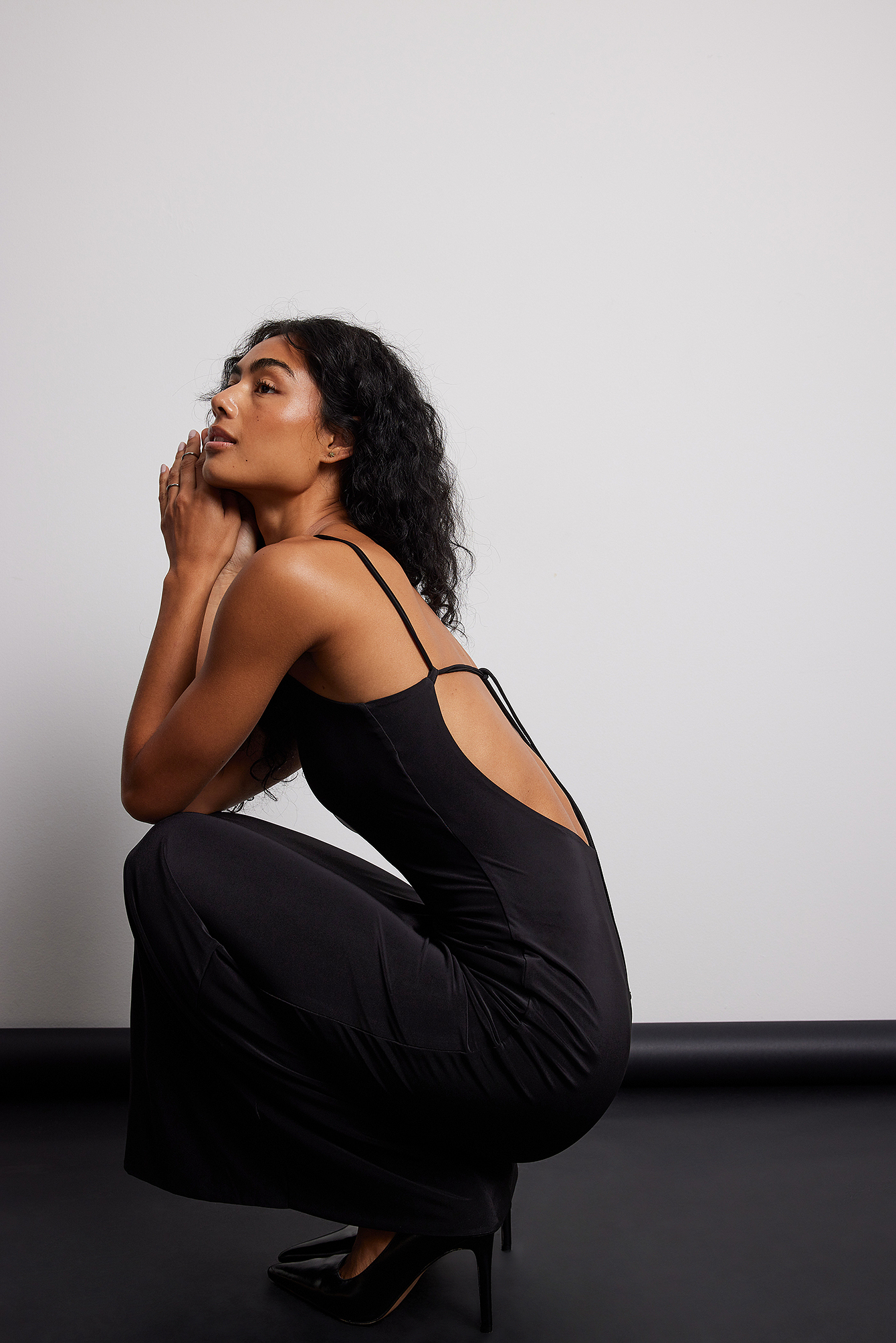 Deep back maxi dress