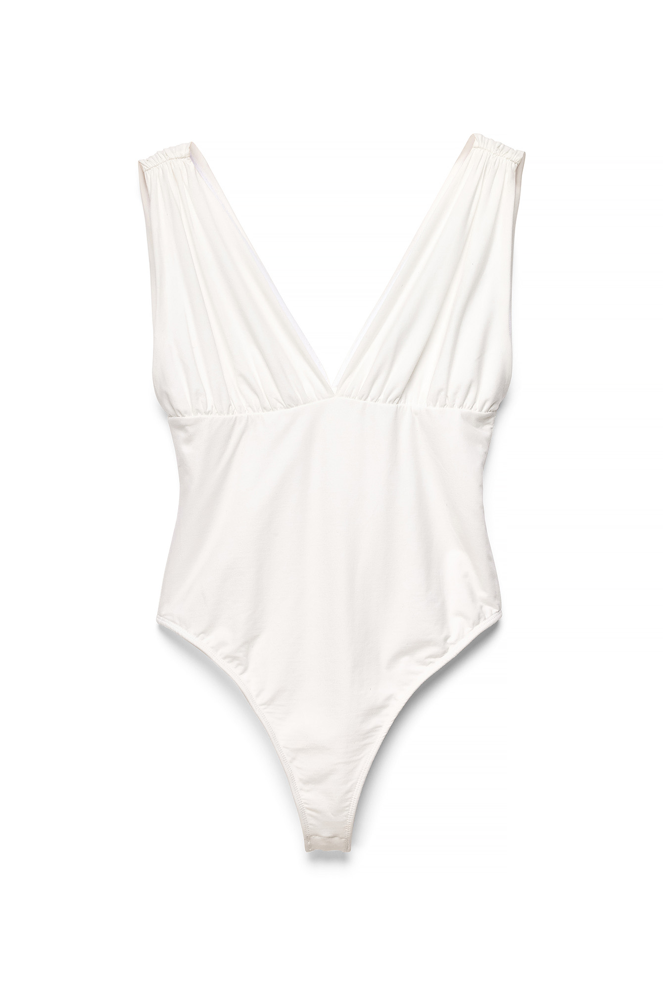Offwhite Deep V-neck Draped Jersey Body