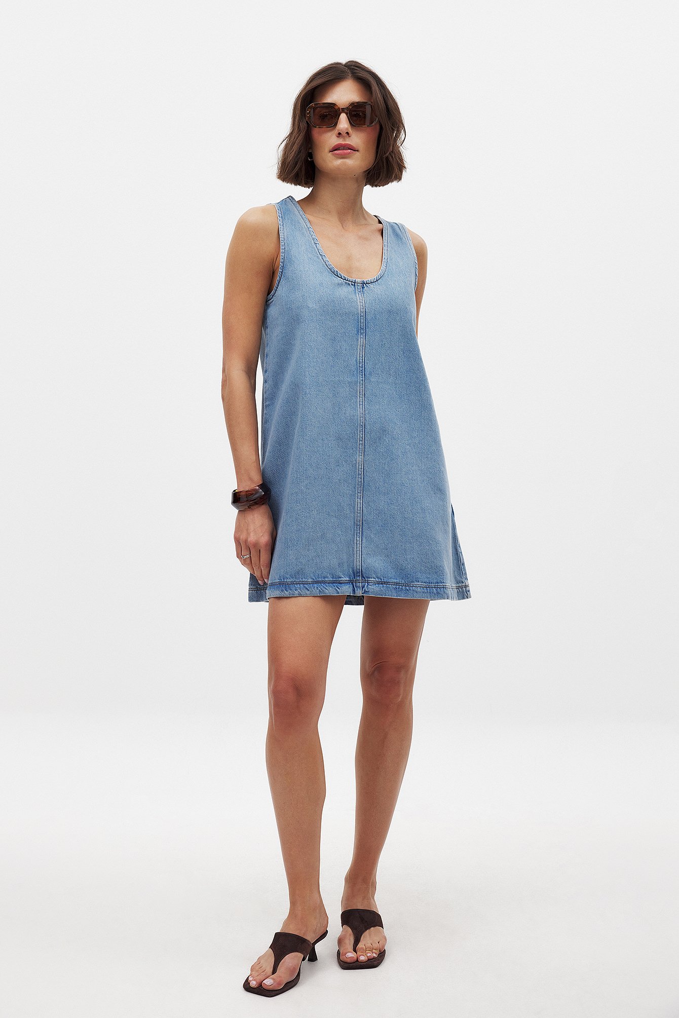 NA-KD - Minikjole i denim - Jeanskjoler - Blå - EU 38 - NA-KD / NAKD